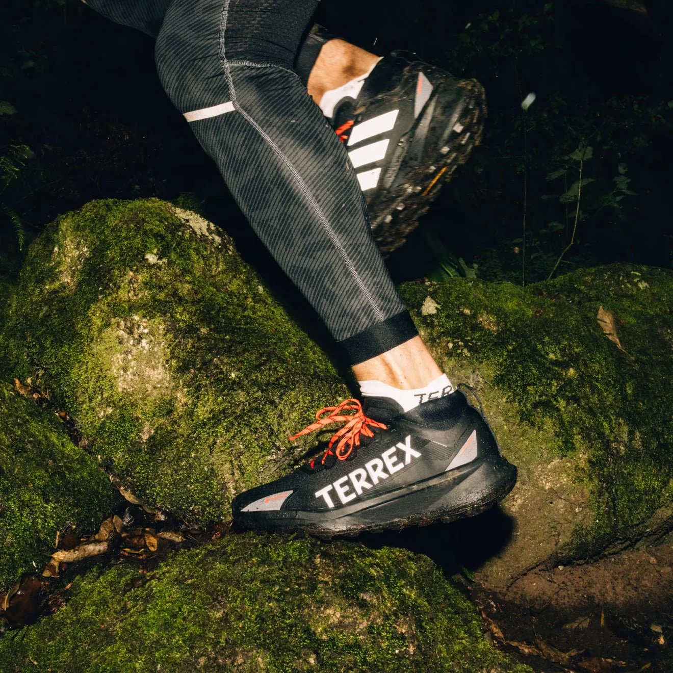 Adidas Terrex Agravic GTX Trail Running Shoe Core Black / Grey / Semi Impact Orange - Image 6