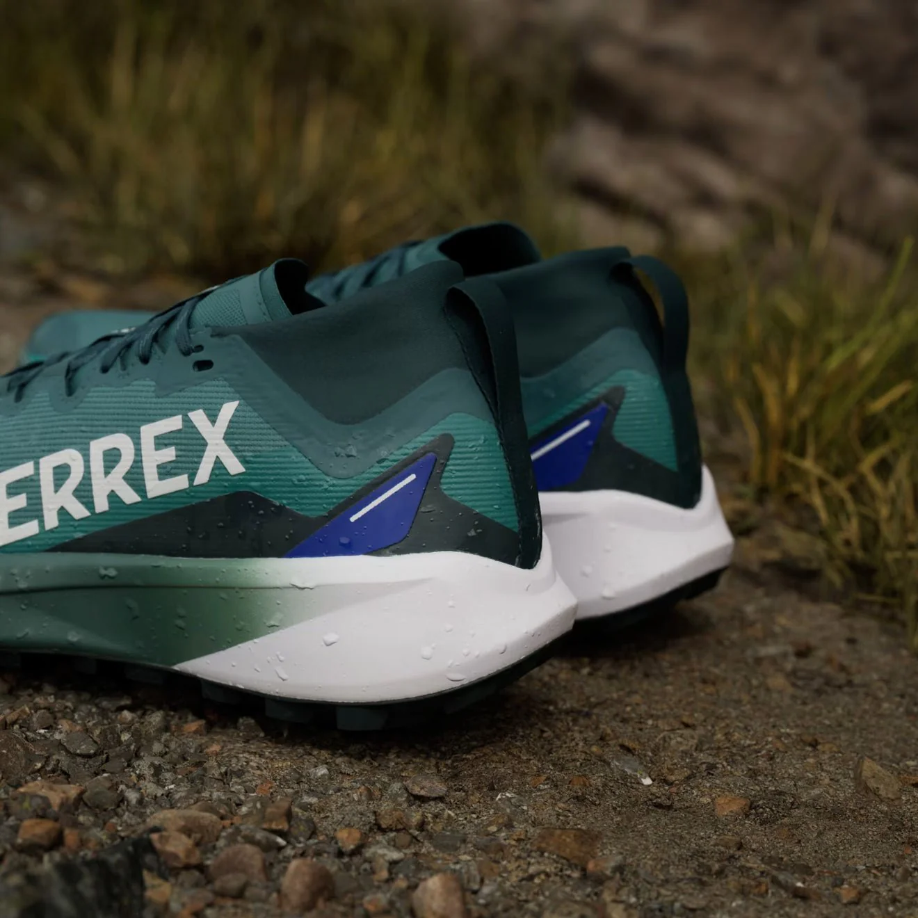 Adidas Terrex Agravic GTX Trail Running Shoes Preloved Teal / Cloud White / Semi Lucid Blue - Image 5