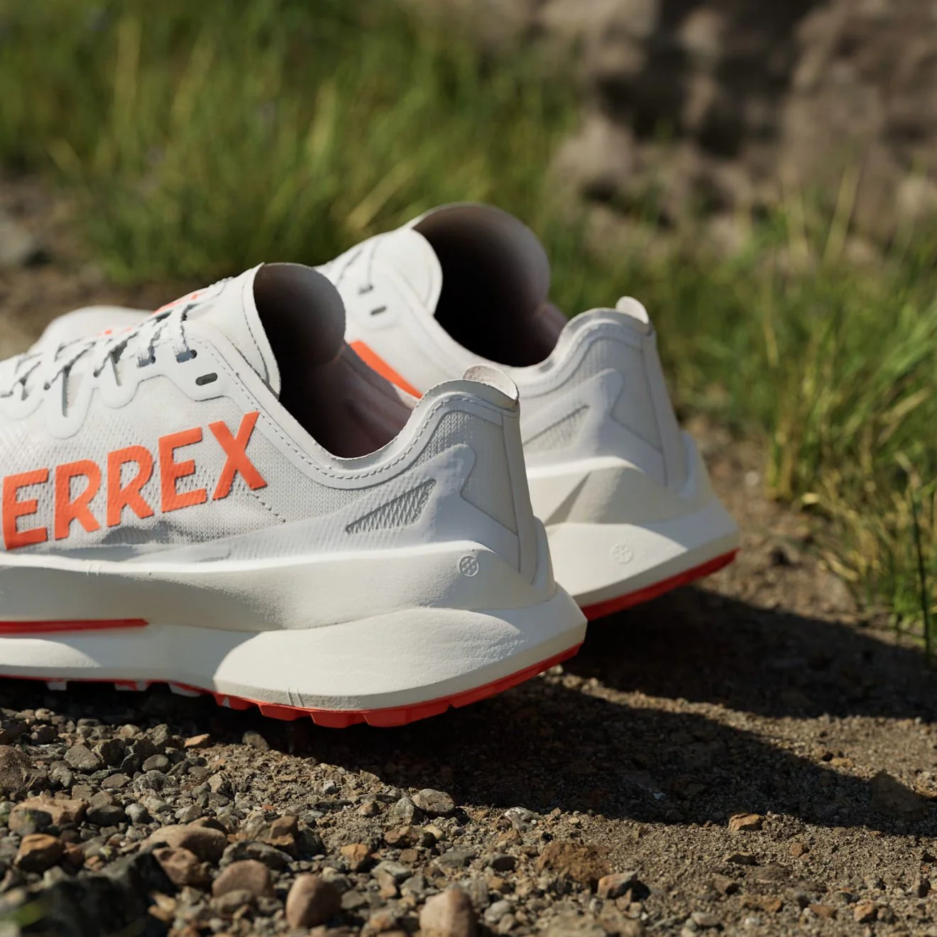 Adidas Terrex Agravic Speed Ultra Trail Running Shoes Ultra Cloud White / Impact Orange / Dash Grey - Image 4