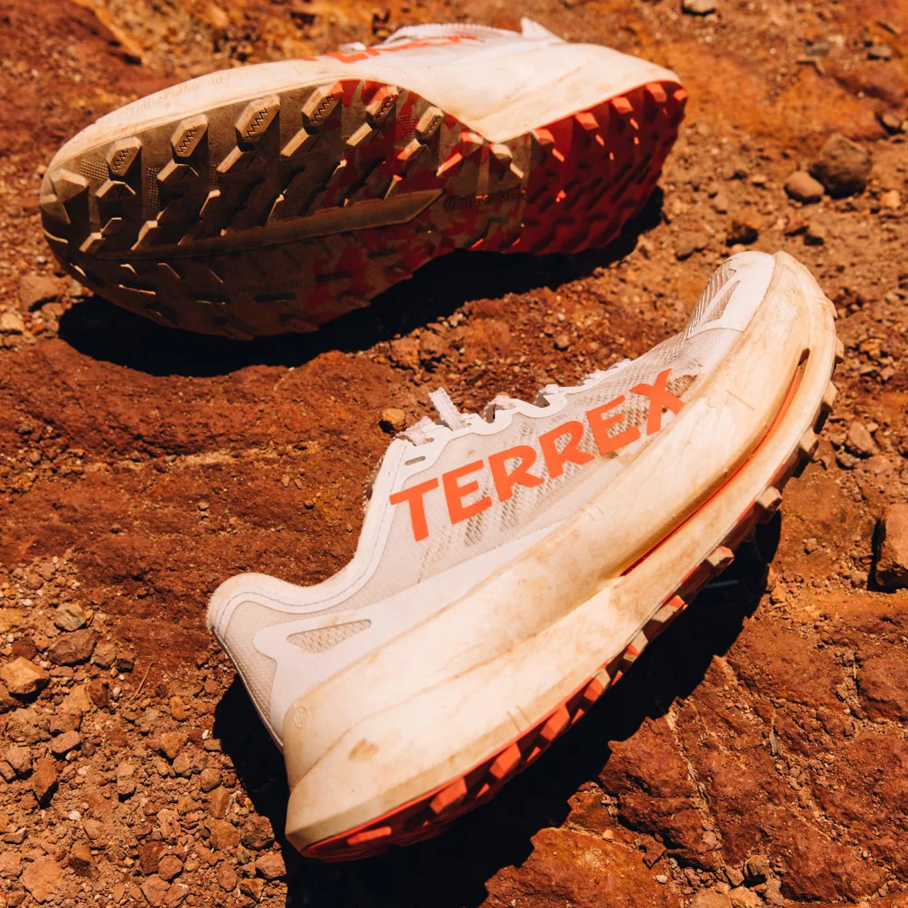 Adidas Terrex Agravic Speed Ultra Trail Running Shoes Ultra Cloud White / Impact Orange / Dash Grey - Image 8