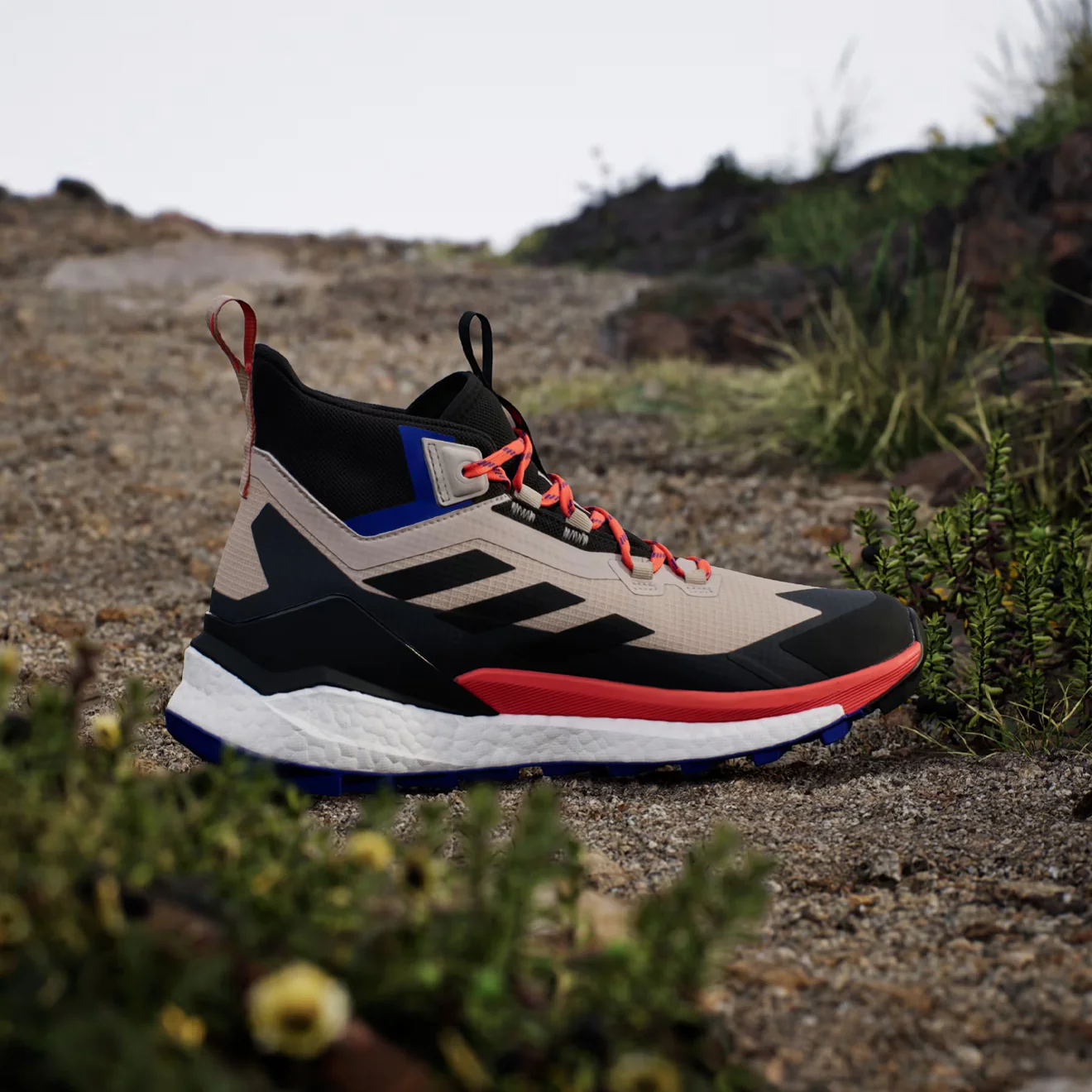 Adidas Terrex Free Hiker 2 Wonder Beige / Core Black / Semi Impact Orange - Image 2