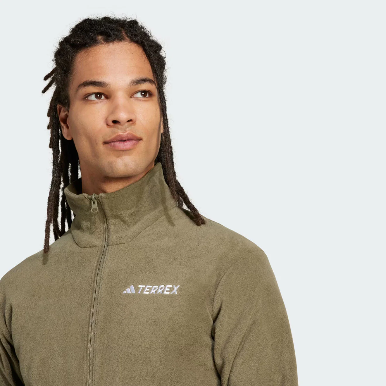 Adidas Terrex Essential Full Zip Fleece Olive Strata - Image 4