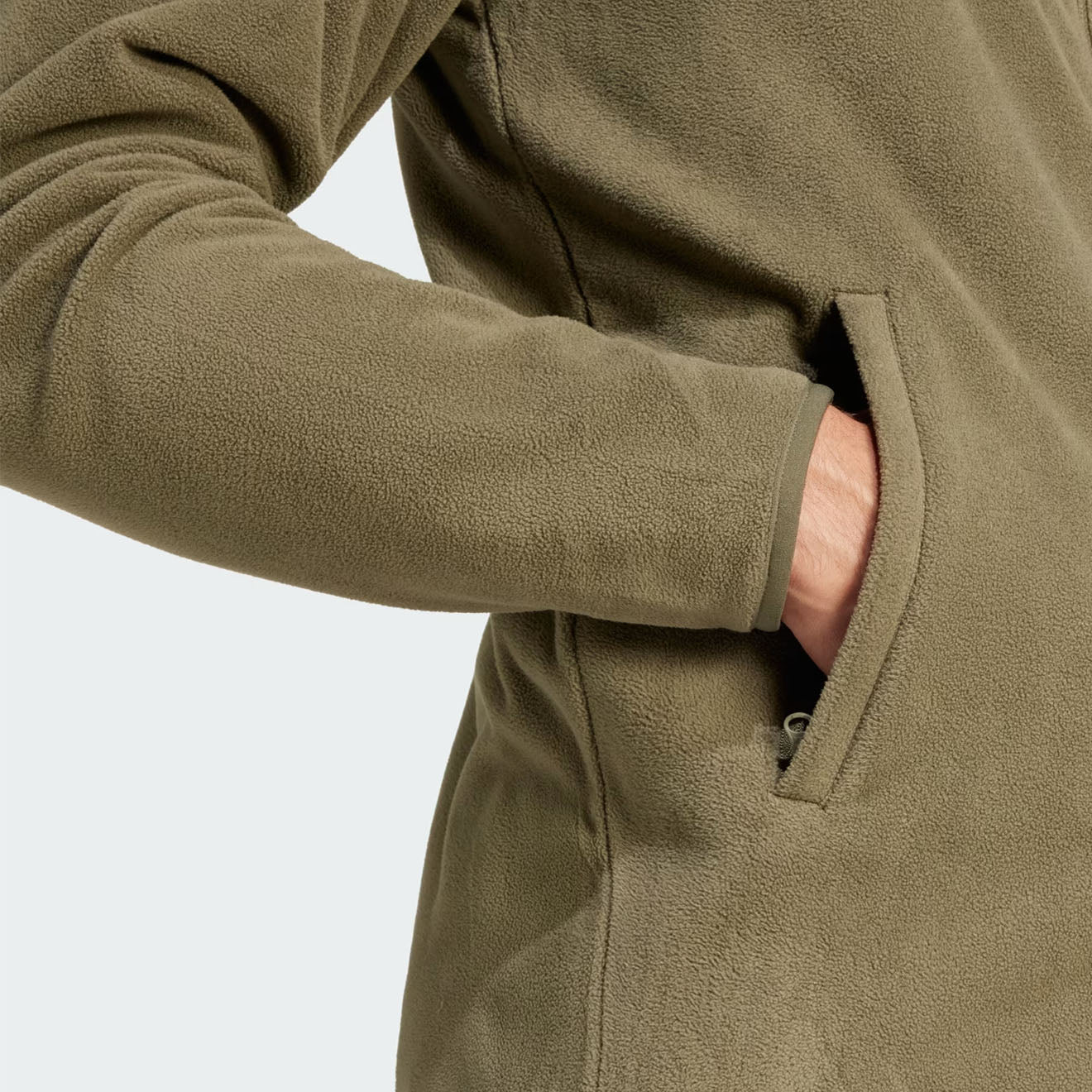 Adidas Terrex Essential Full Zip Fleece Olive Strata - Image 5