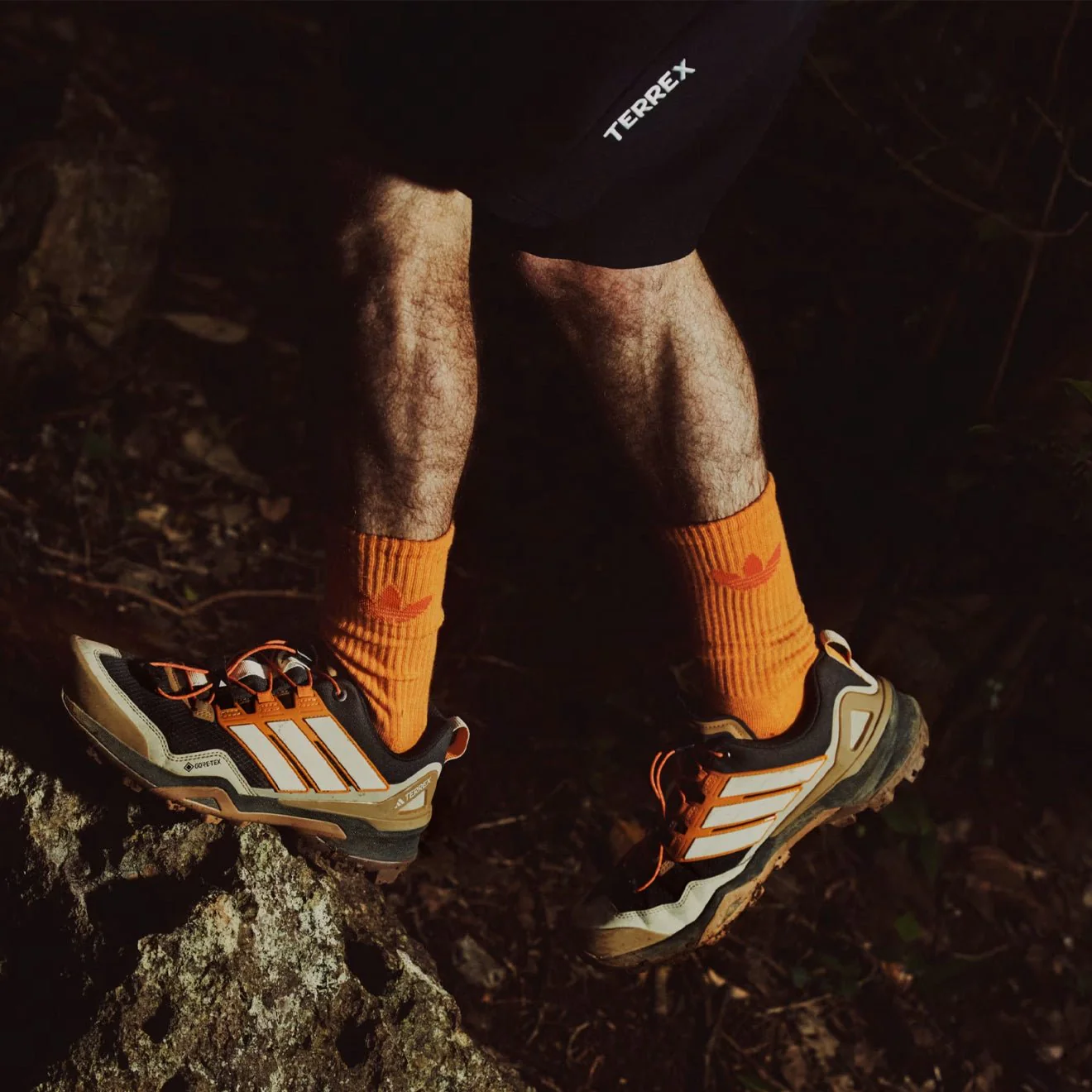 Adidas Terrex Skychaser GoreTeX Hiking Shoe Carbon / Off White / Pure Tangerine - Image 7