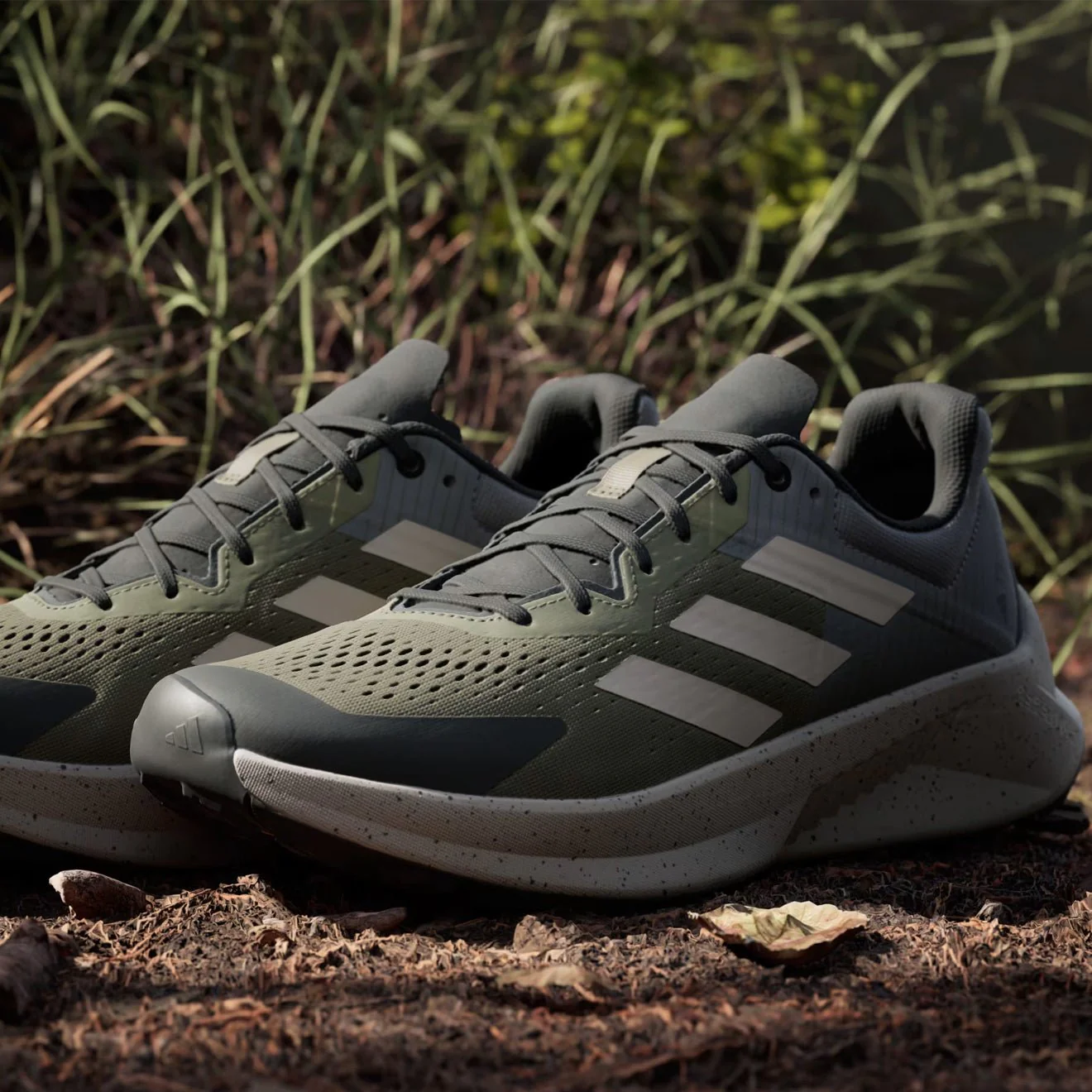 Adidas Terrex Soulstride Flow Trail Running Shoe Olive Strata / Wonder Beige / Charcoal - Image 5