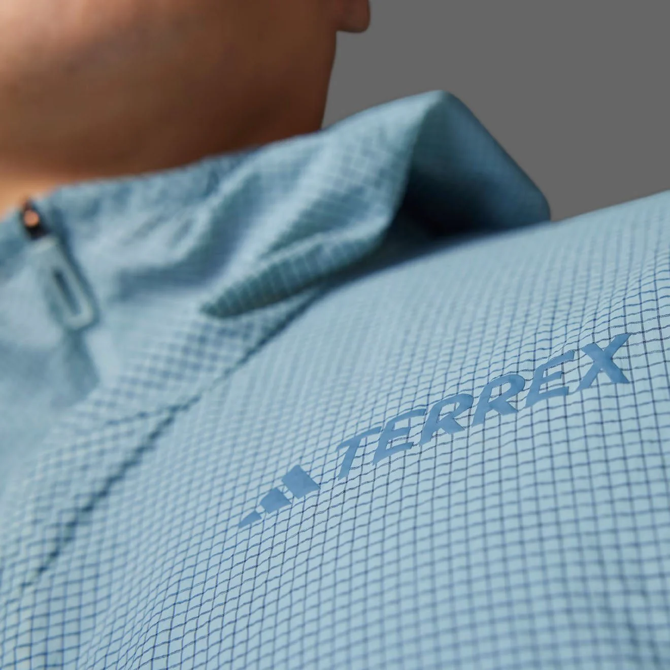 Adidas Terrex XPL Jacket Wind Blue / Grey - Image 4
