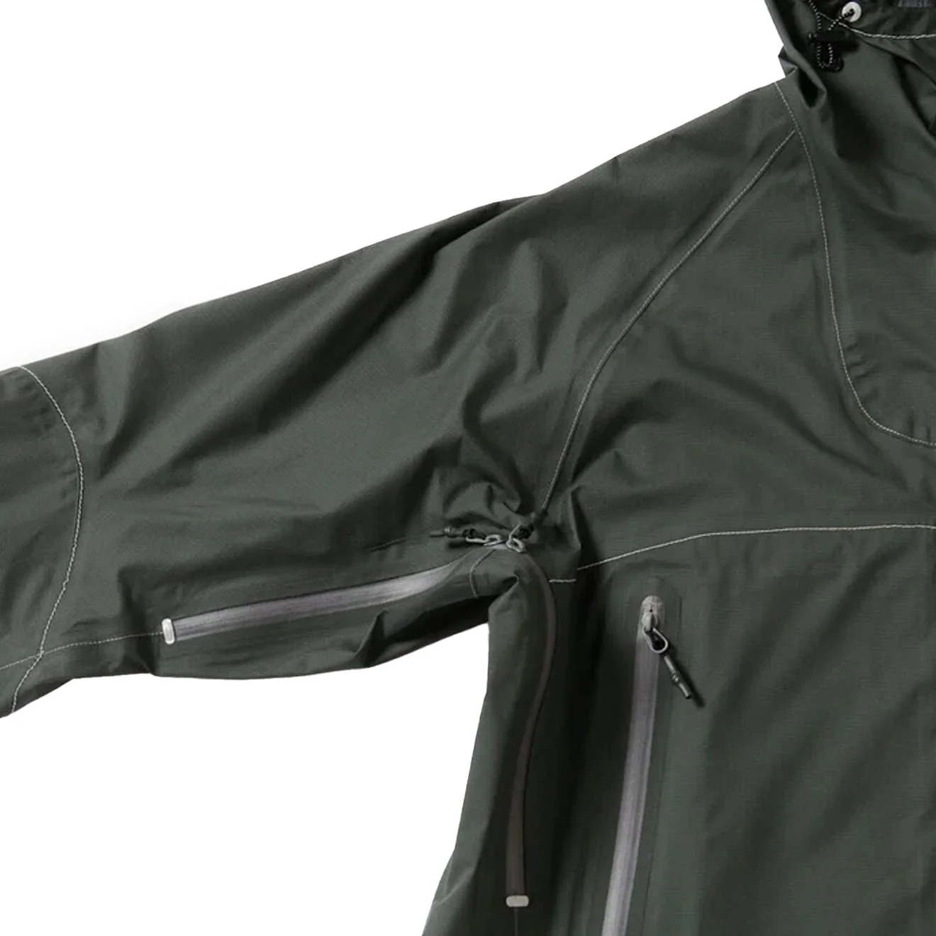 And Wander 3L UL Rain Jacket Green - Image 6