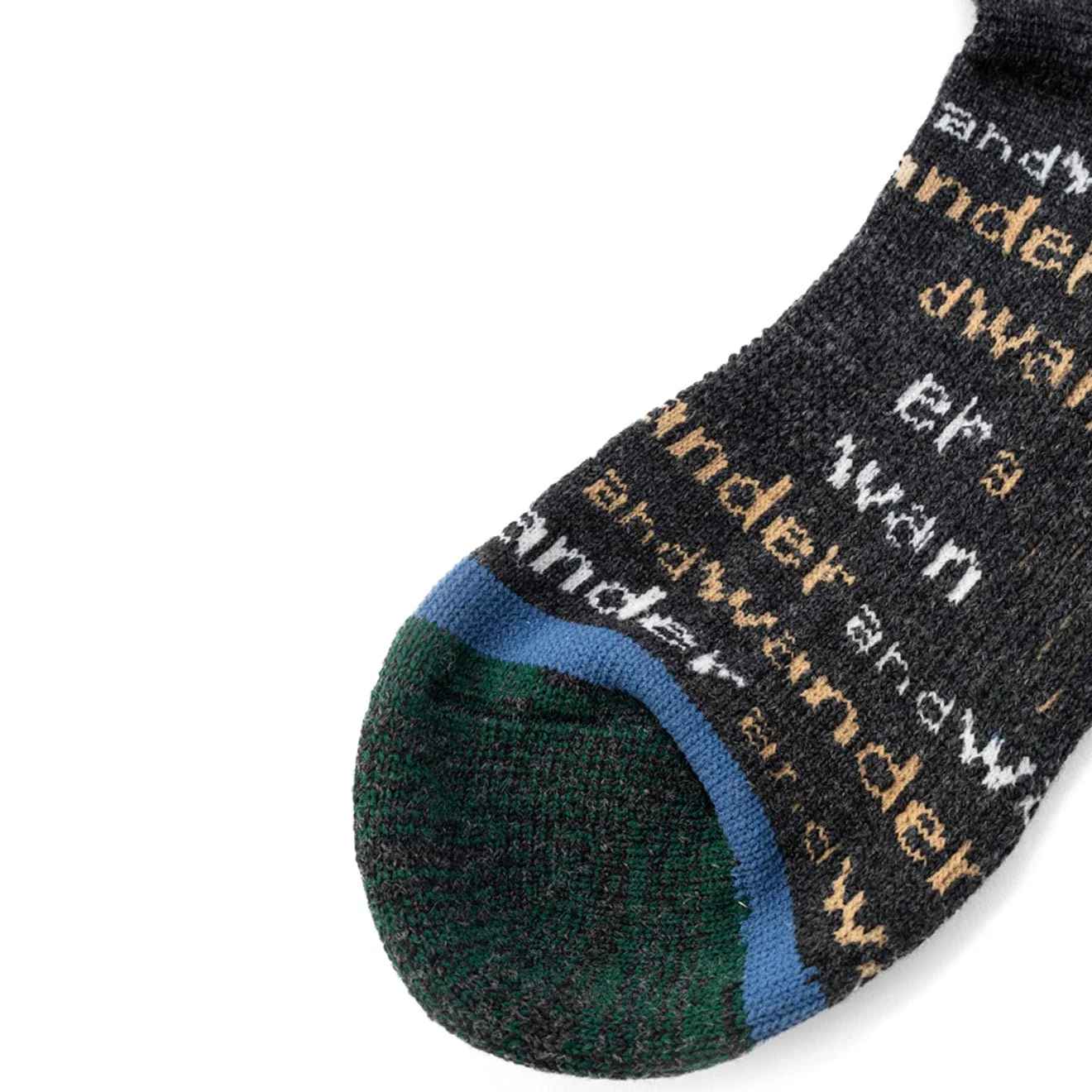And Wander And Wander Wool Socks Charcoal - Image 3
