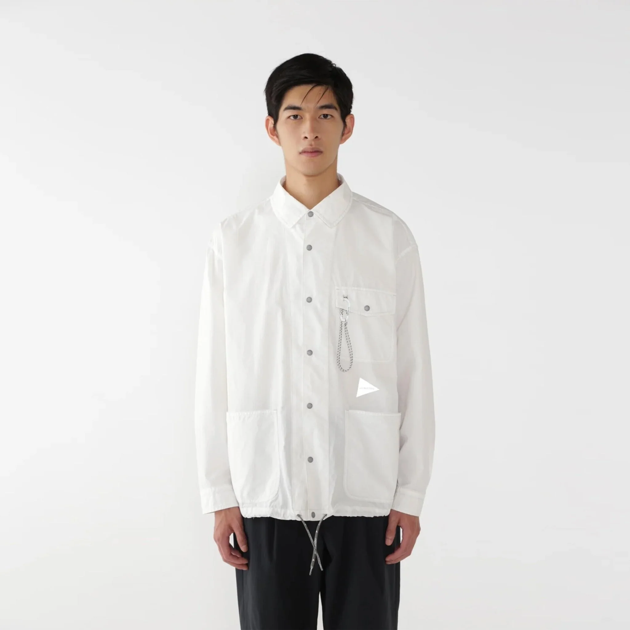 And Wander Cordura Cotton Rip Shirt Jacket White - Image 4
