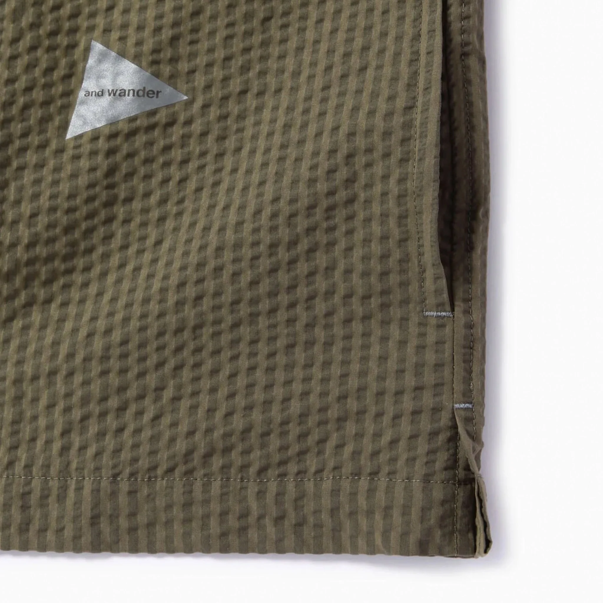 And Wander Dry Soft Seersucker S/S Shirt Beige - Image 10