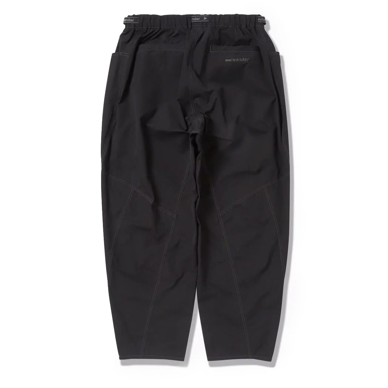 And Wander High Count Cloth Wide Pants Black - Image 2