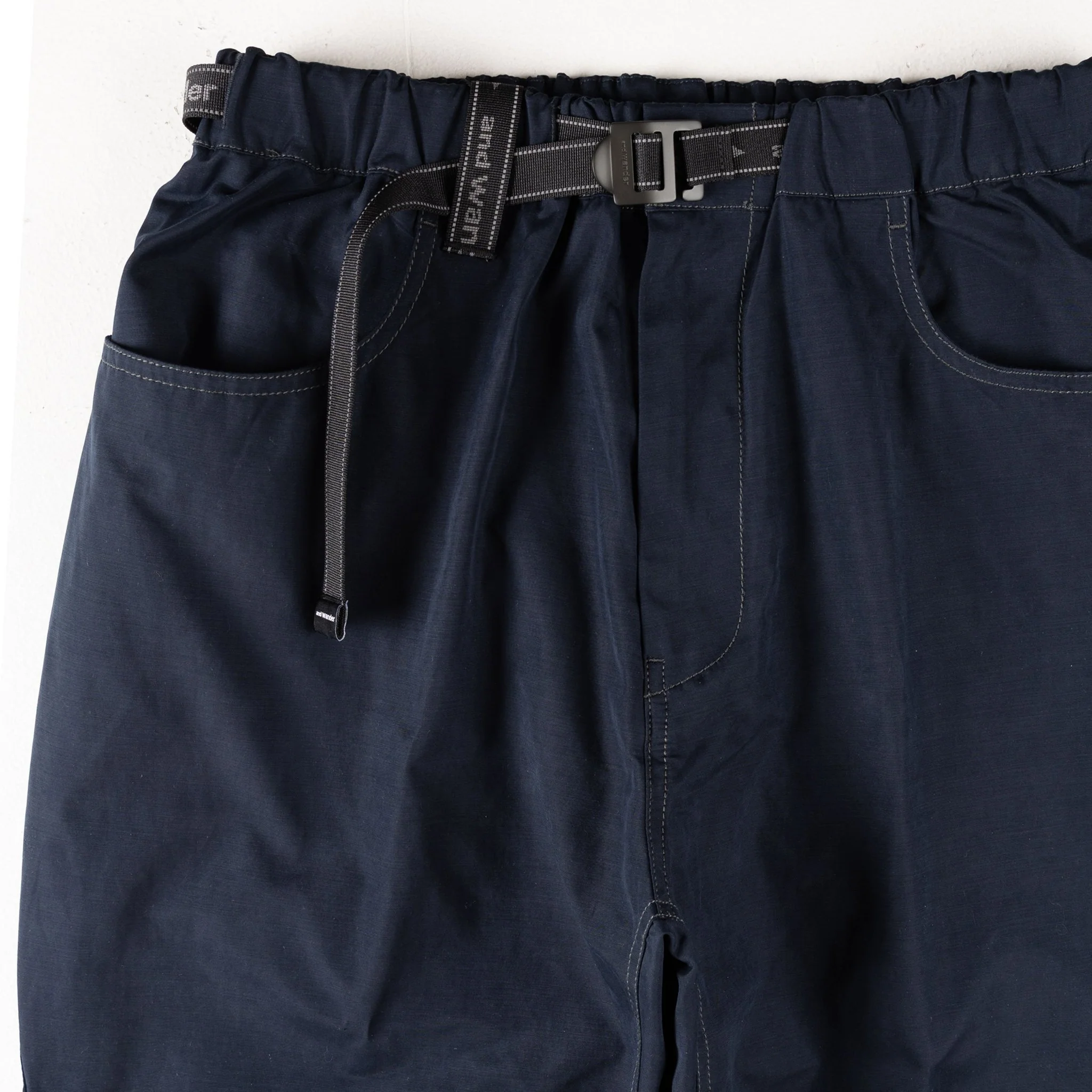 And Wander High Count Cloth Wide Pants Navy - Image 3