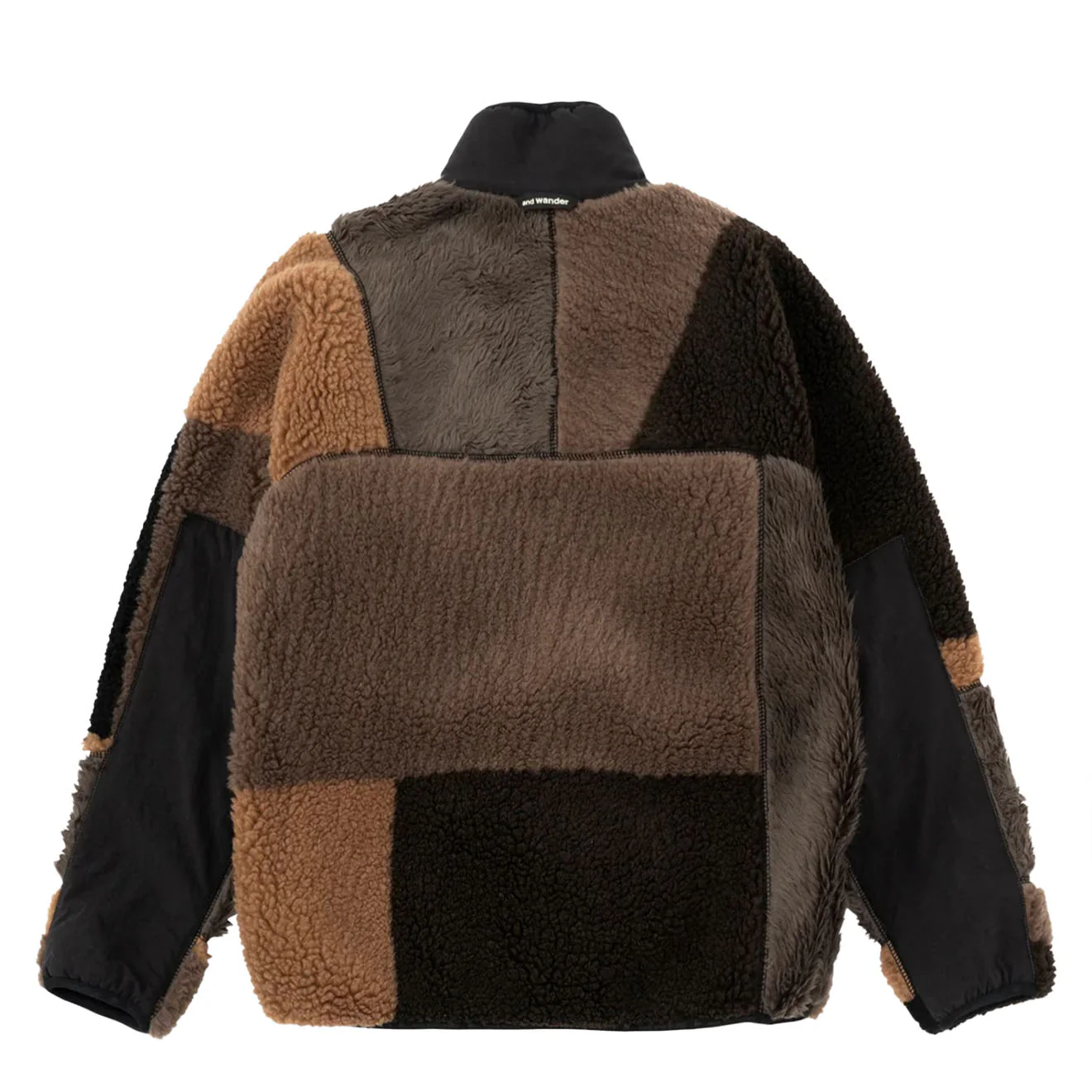 And Wander Mix Boa Jacket Brown - Image 2