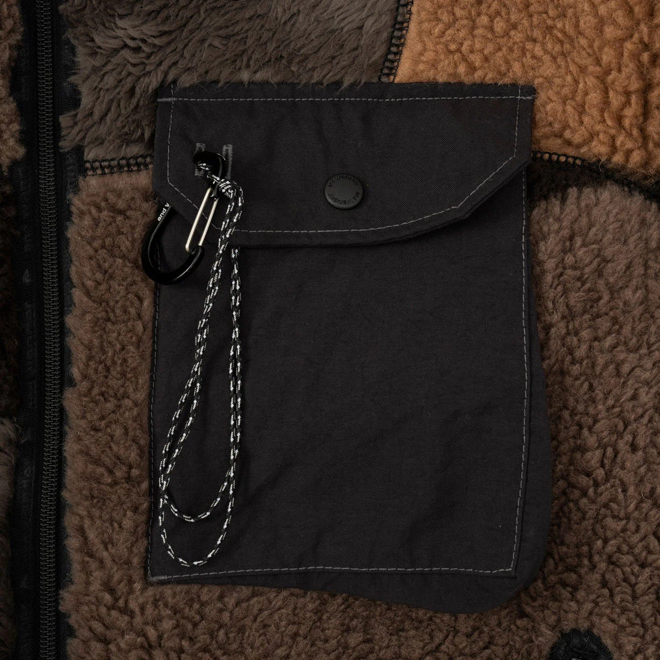 And Wander Mix Boa Jacket Brown - Image 3