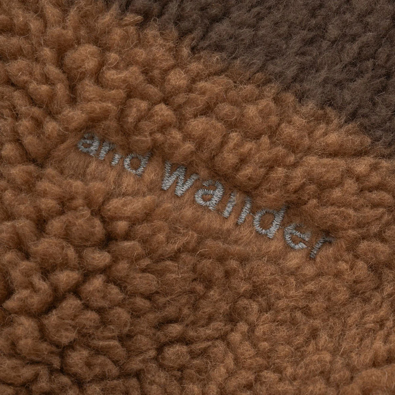 And Wander Mix Boa Jacket Brown - Image 4