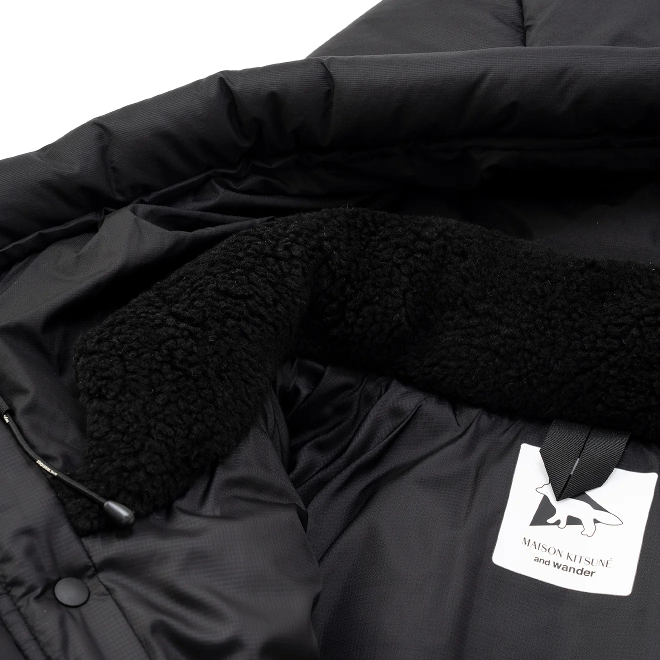 And Wander x Maison Kitsune Insulation Jacket Black - Image 10