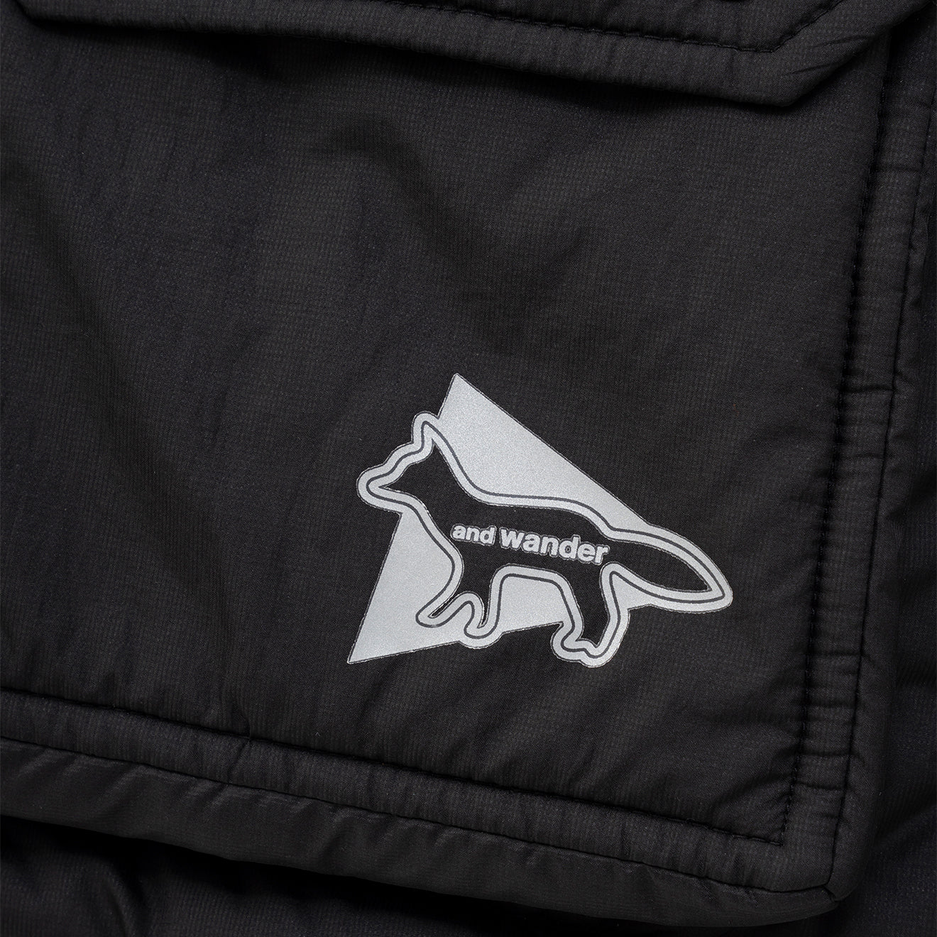 And Wander x Maison Kitsune Insulation Jacket Black - Image 13