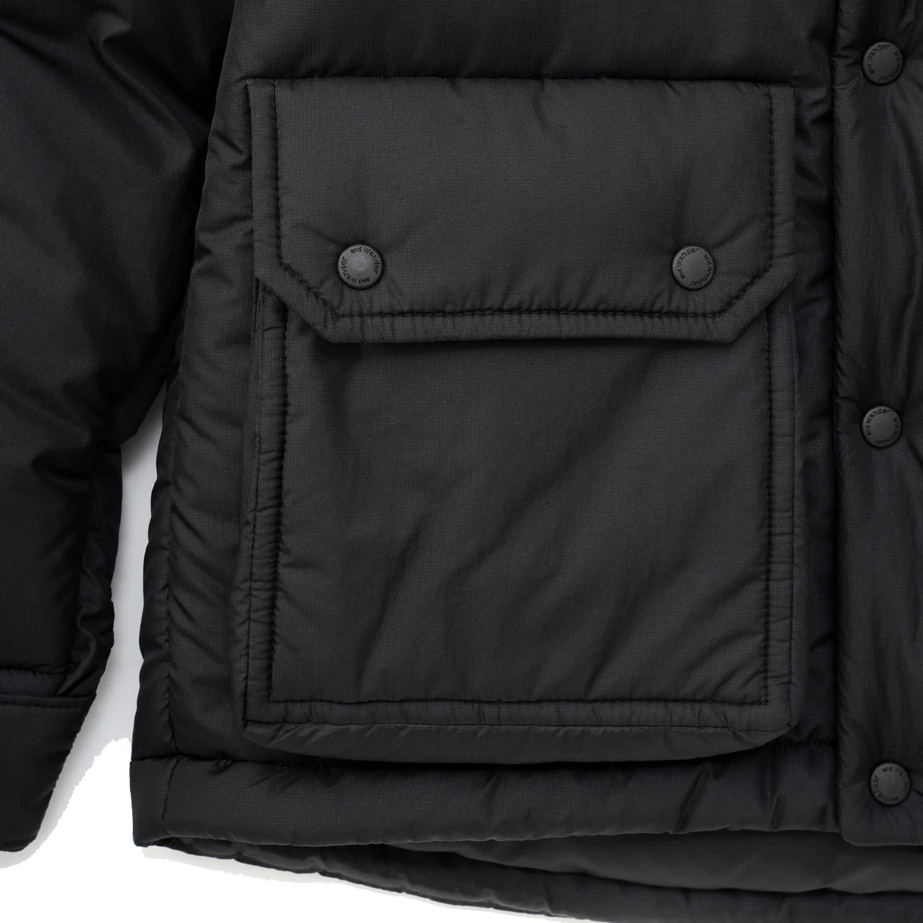 And Wander x Maison Kitsune Insulation Jacket Black - Image 16