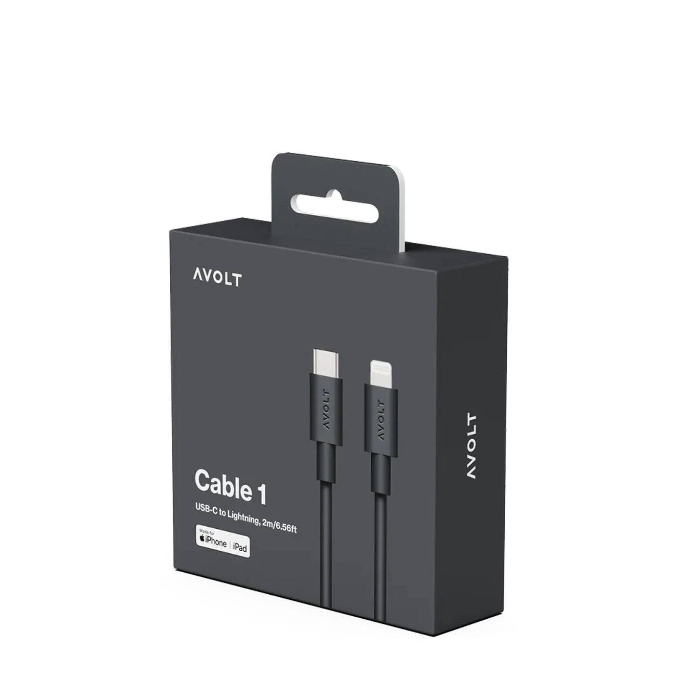 Avolt Cable 1 USB-C to Lightning 2m Stockholm Black - Image 3