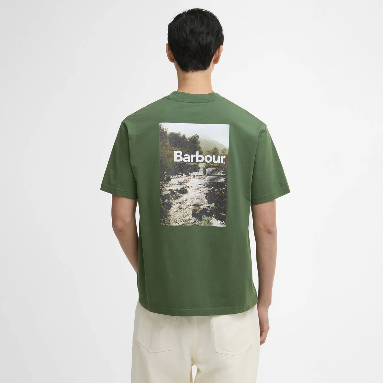 Barbour 1976 Graphic OS T-Shirt Racing Green - Image 3