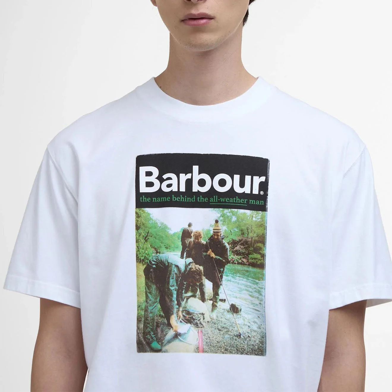 Barbour All-Weather Graphic Fit T-Shirt White - Image 2