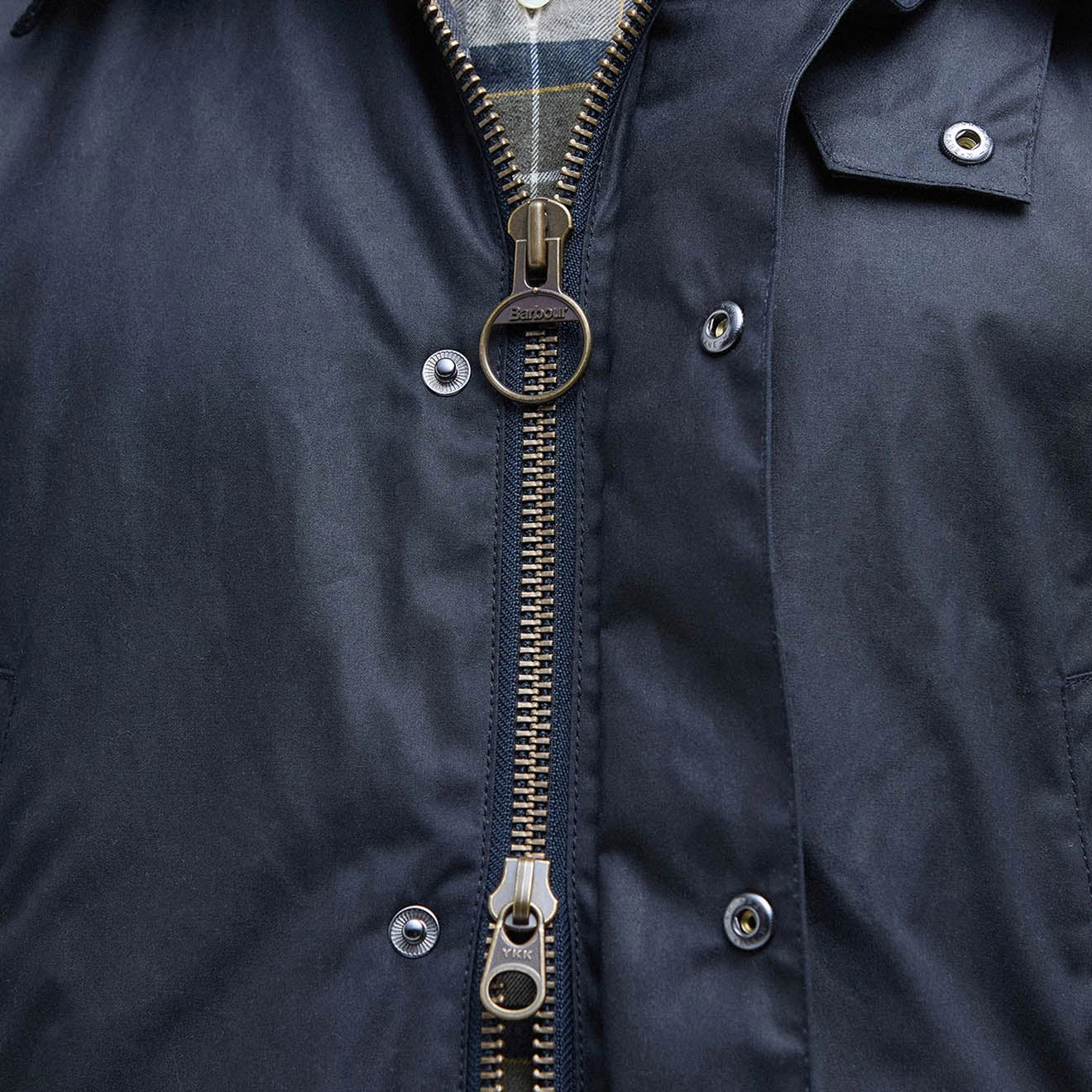 Barbour Ashby Waxed Jacket Navy - Image 6