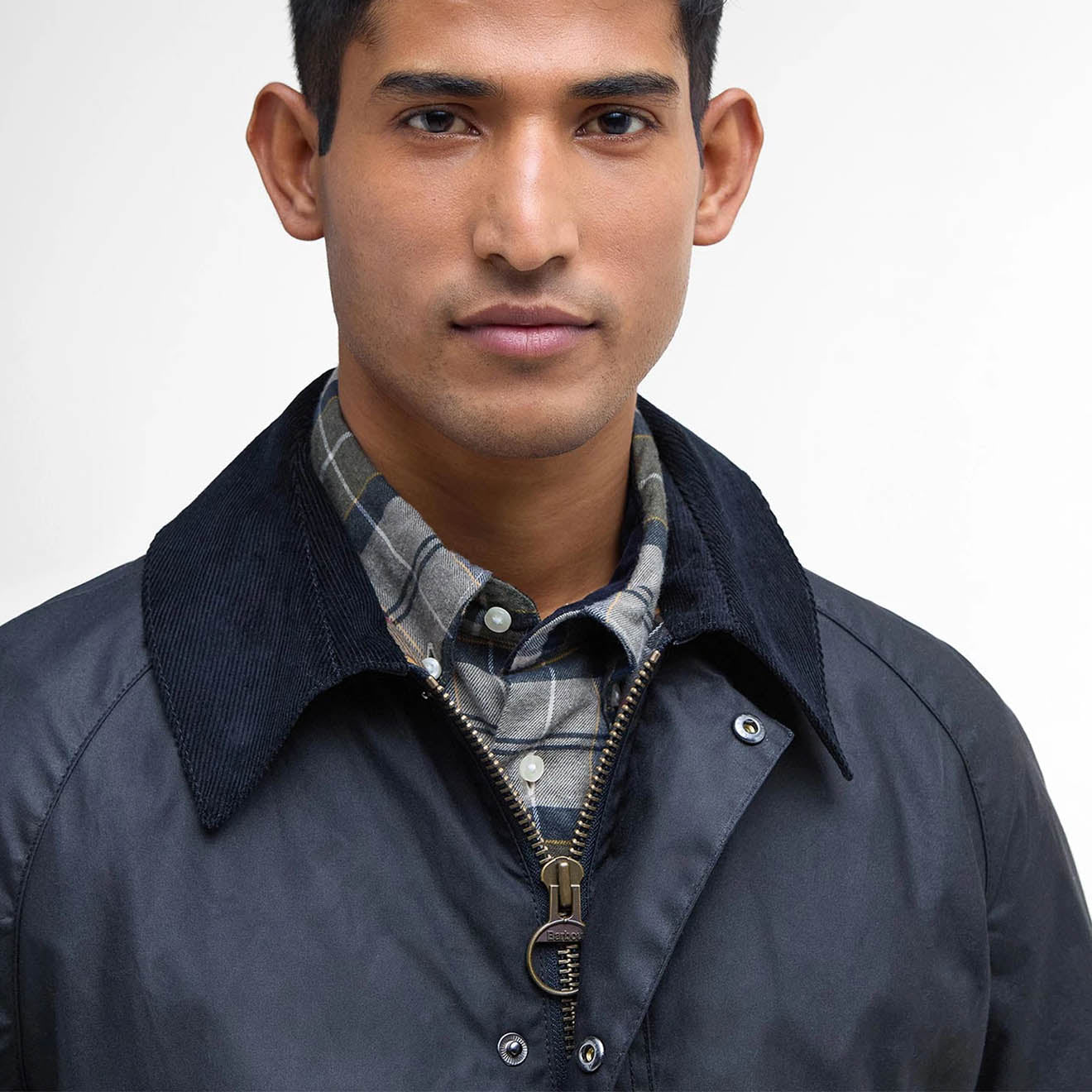 Barbour Ashby Waxed Jacket Navy - Image 9