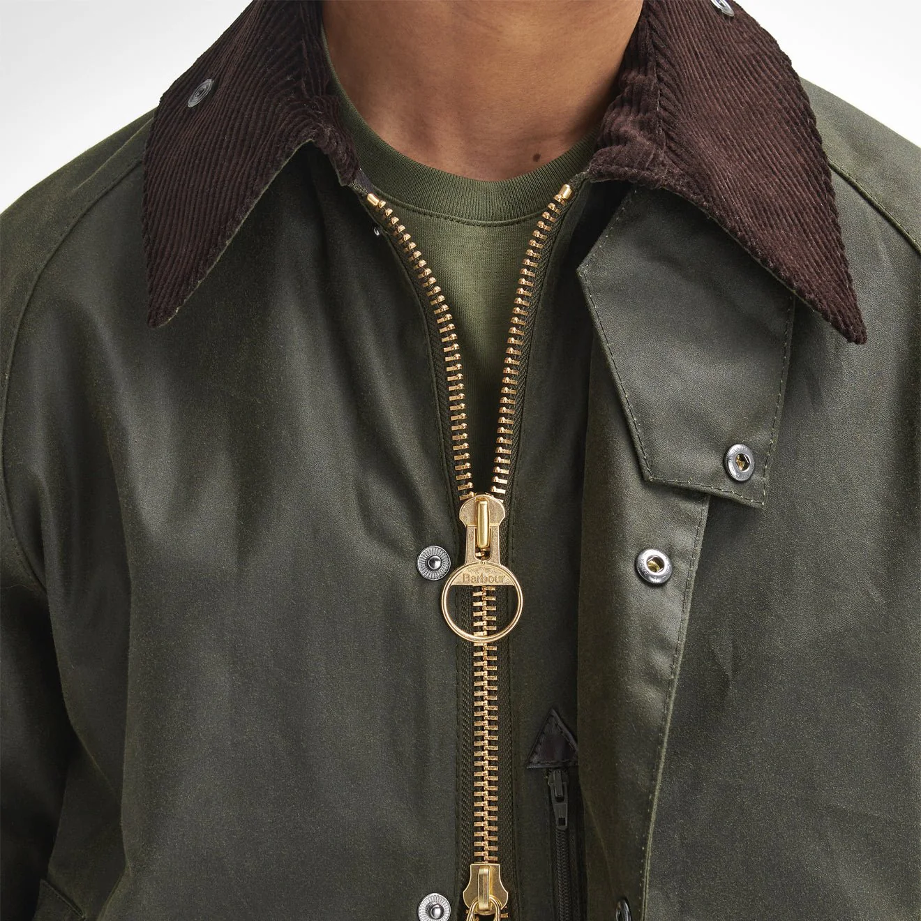 Barbour Beaufort Wax Jacket Archive Olive - Image 3