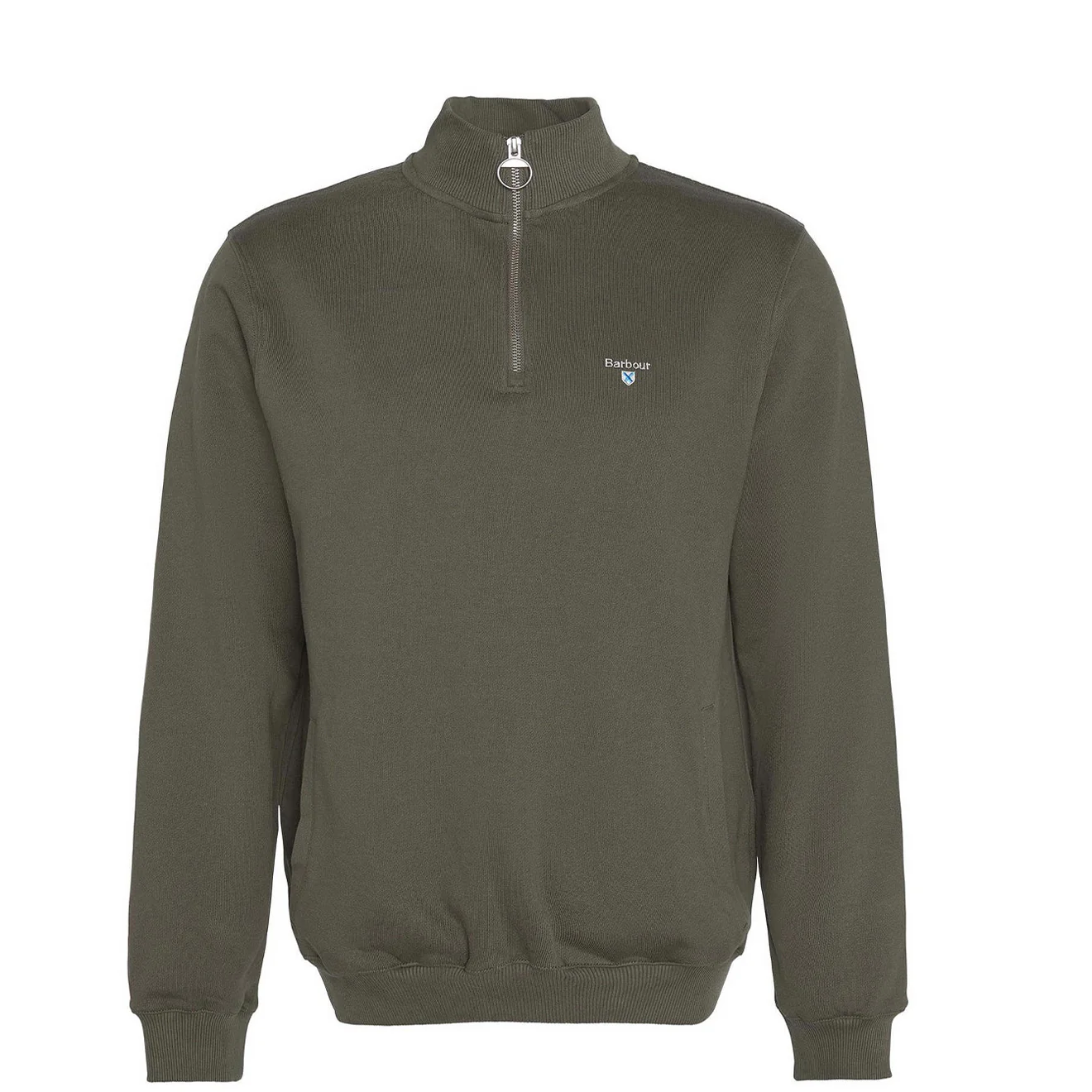 Barbour Beckhill Half Zip Sweatshirt Mid Olive