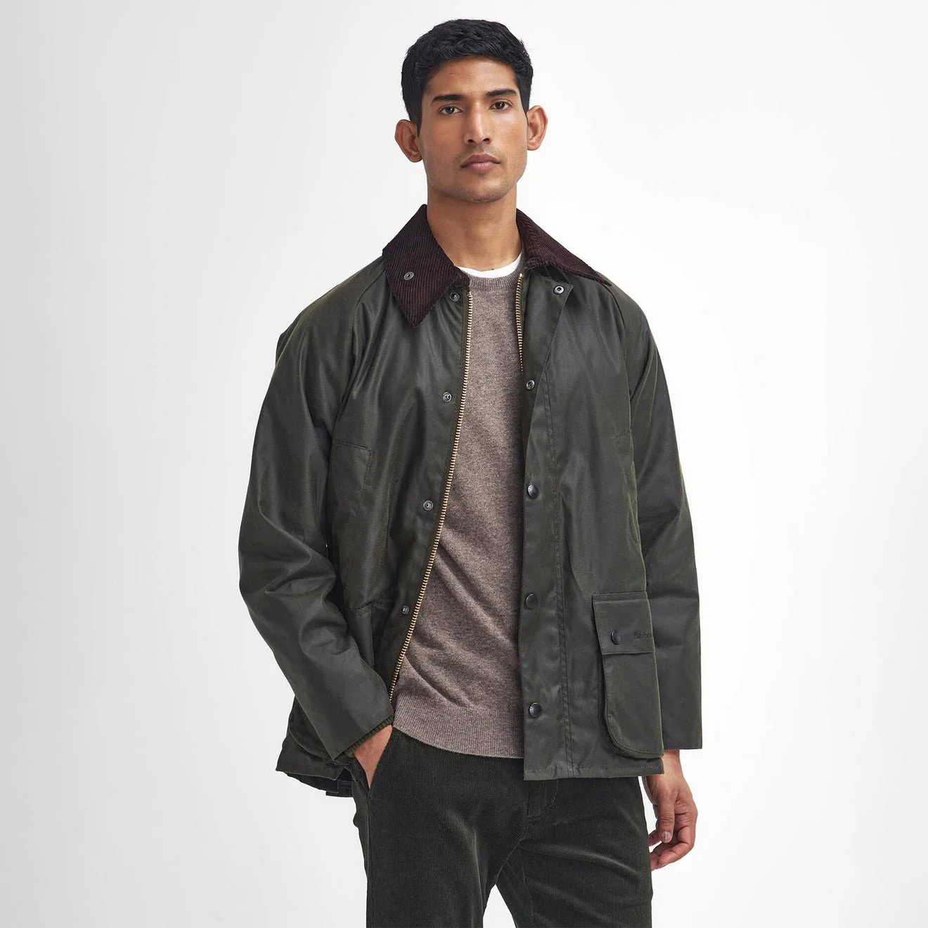 Barbour Bedale Wax Jacket Archive Olive - Image 3