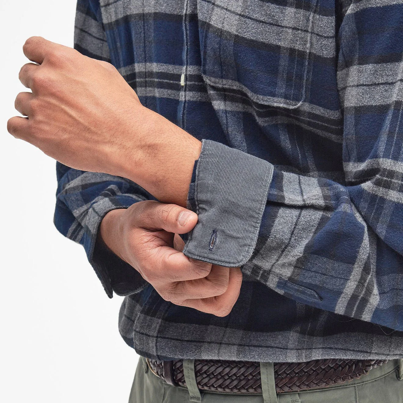 Barbour Betsom Tailored Checked Shirt Grey Marl - Image 5