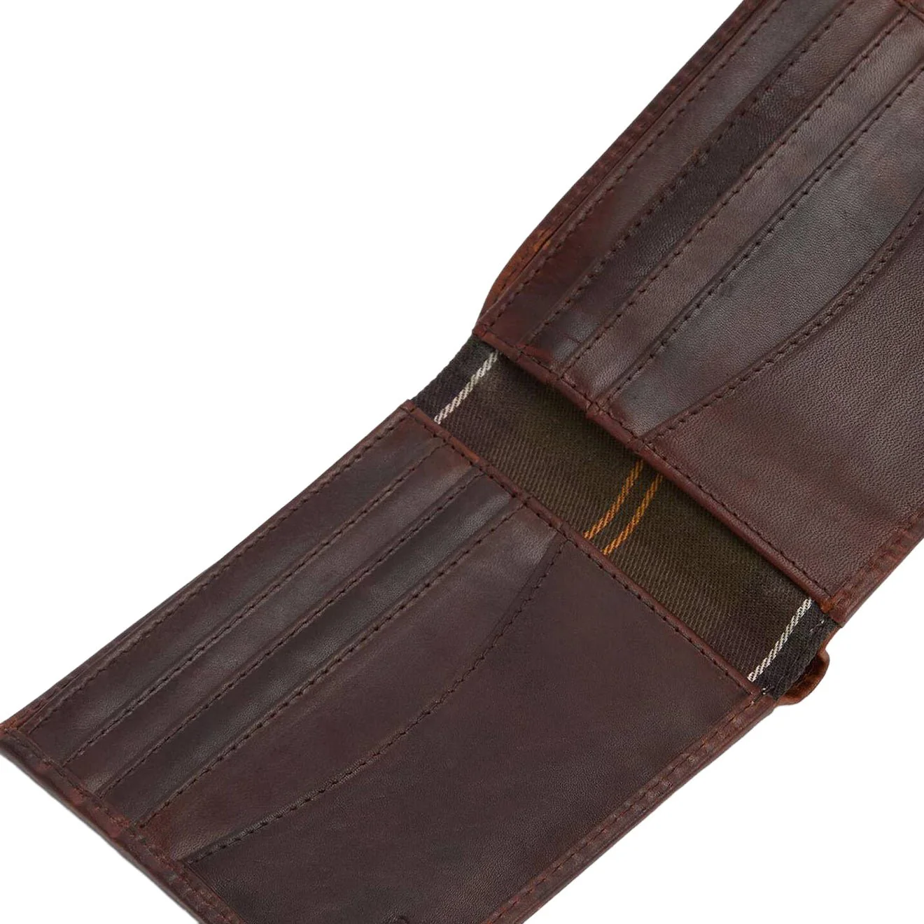 Barbour Bilton Leather Wallet Burnt Chocolate Brown - Image 3