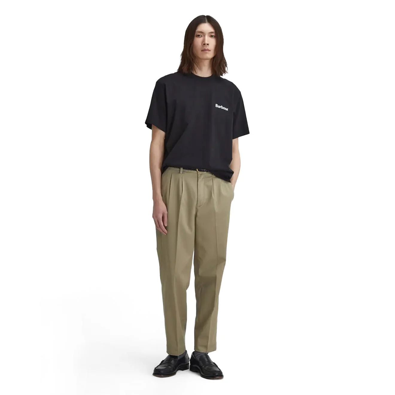 Barbour Bowery Oversized Graphic T-Shirt Black - Image 2