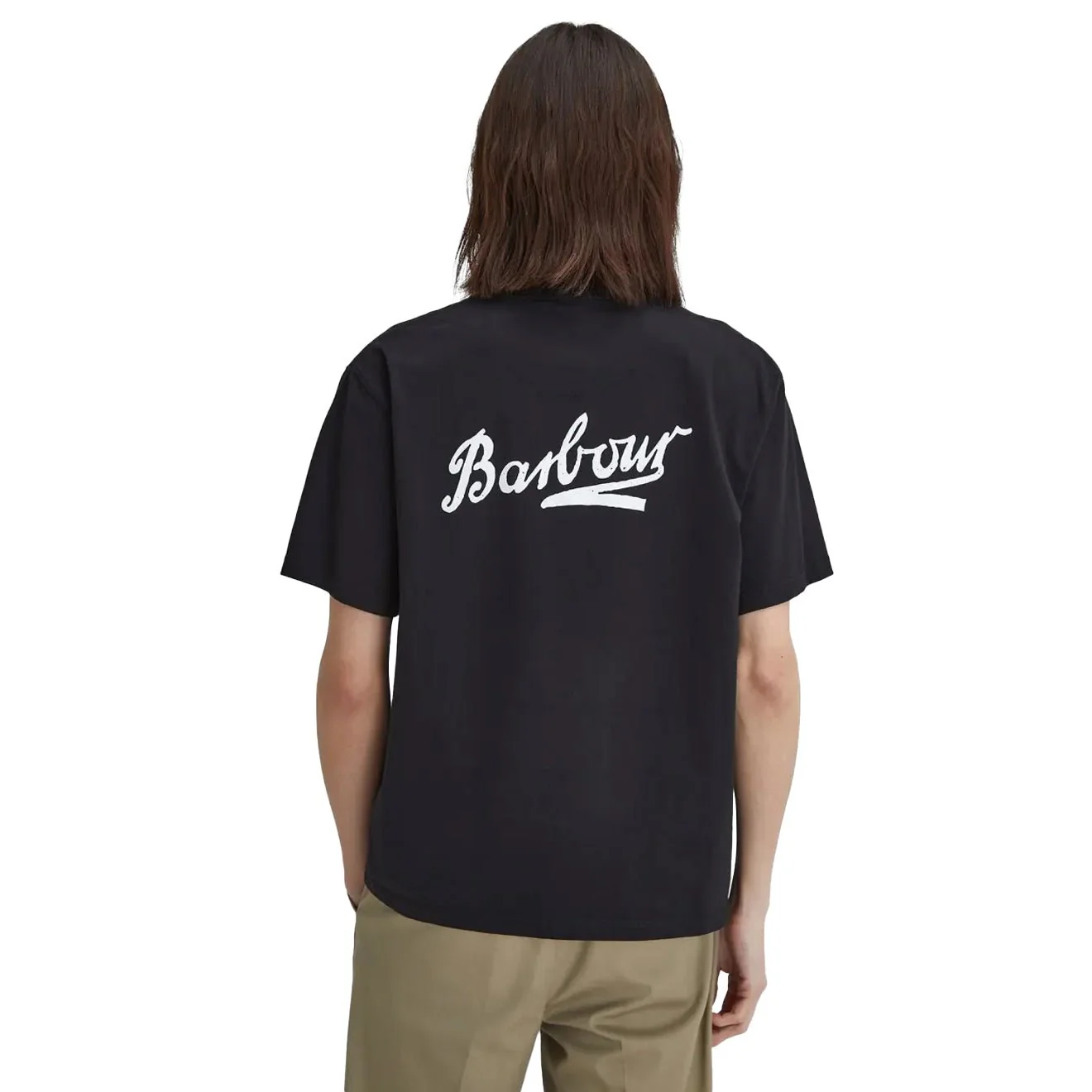 Barbour Bowery Oversized Graphic T-Shirt Black - Image 3