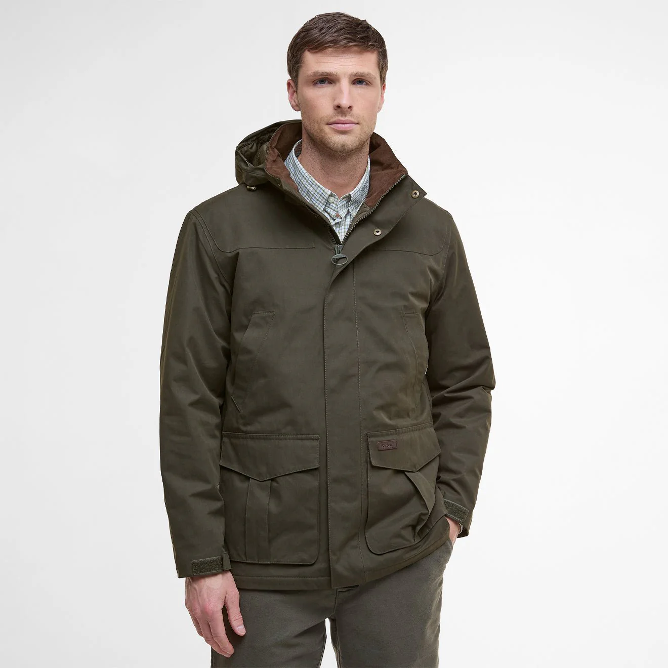 Barbour Brockstone Jacket Dark Olive - Image 2
