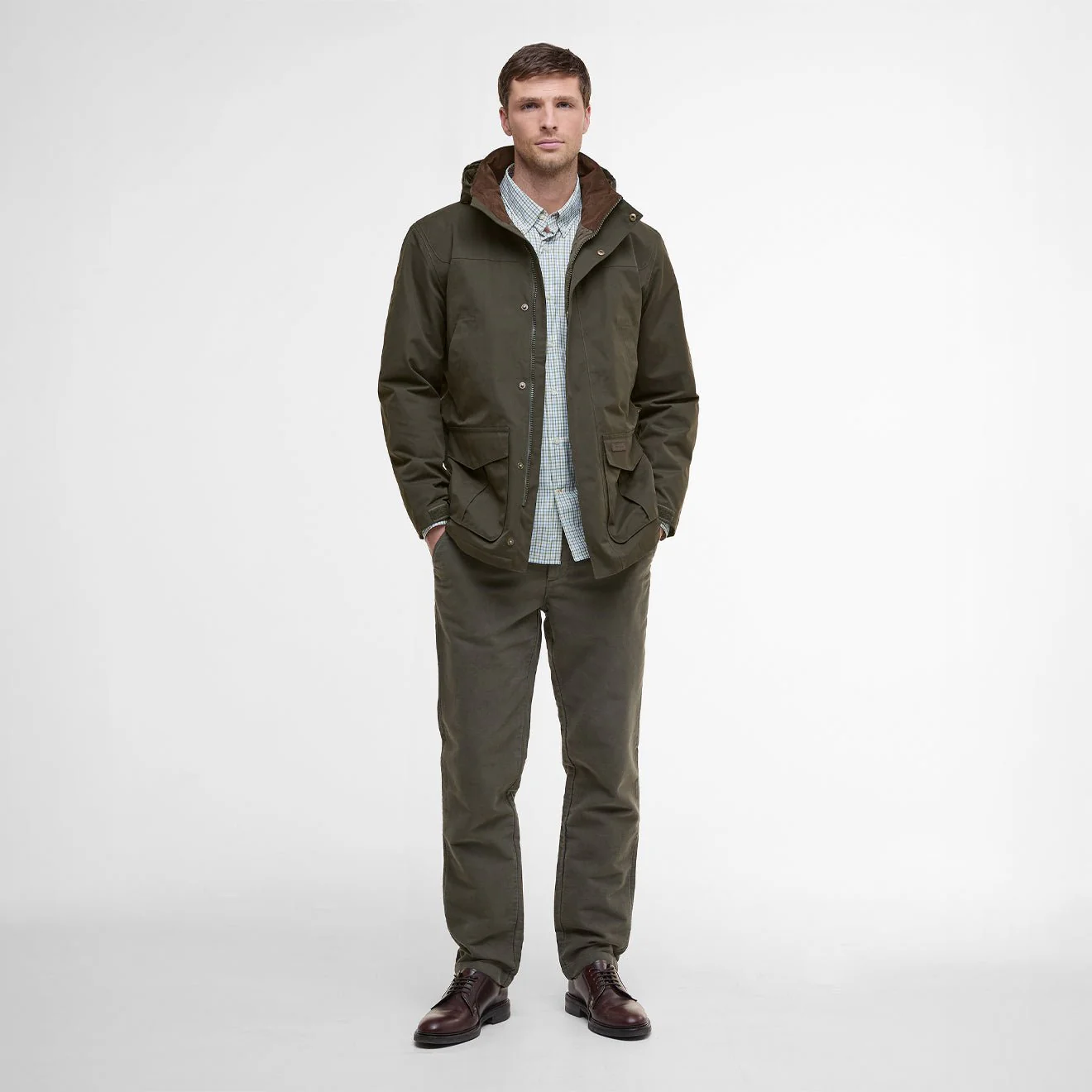 Barbour Brockstone Jacket Dark Olive - Image 4