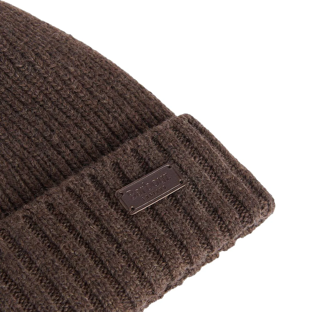 Barbour Carlton Beanie Hat Mid Brown - Image 3
