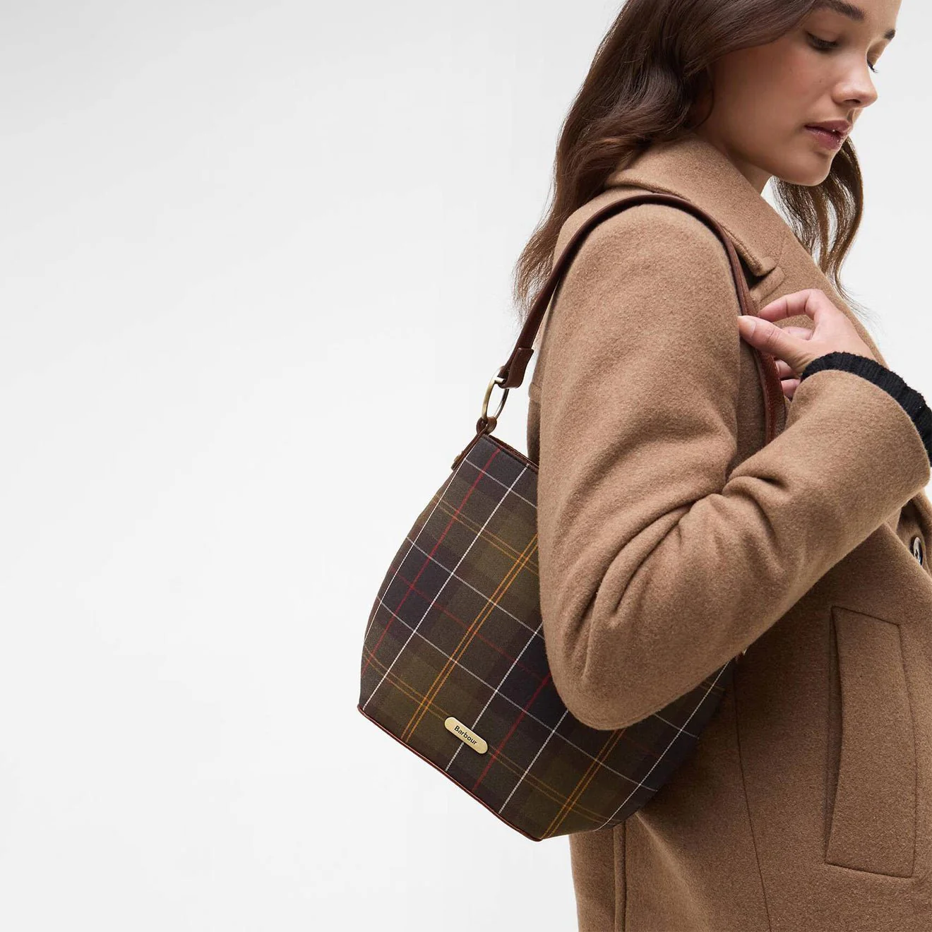 Barbour Cedar Tartan Bucket Bag Classic Tartan - Image 4