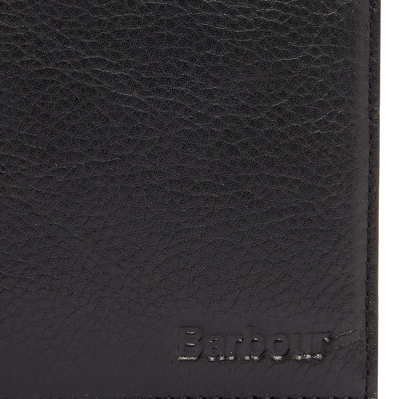 Barbour Colwell Leather Billfold Wallet Black/Classic - Image 3