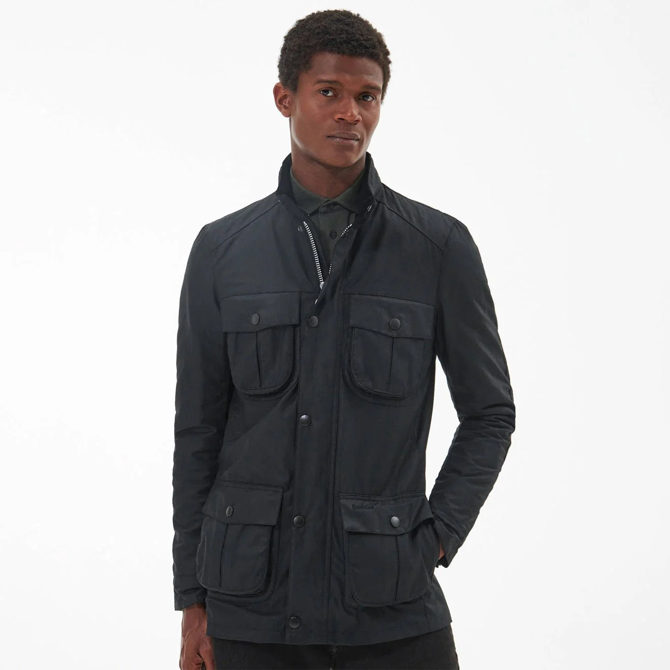 Barbour Corbridge Waxed Jacket Black/Classic - Image 2
