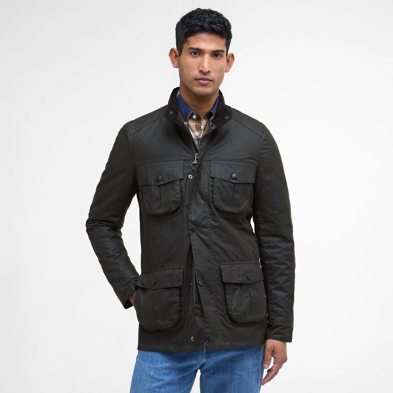 Barbour Corbridge Waxed Jacket Olive - Image 2