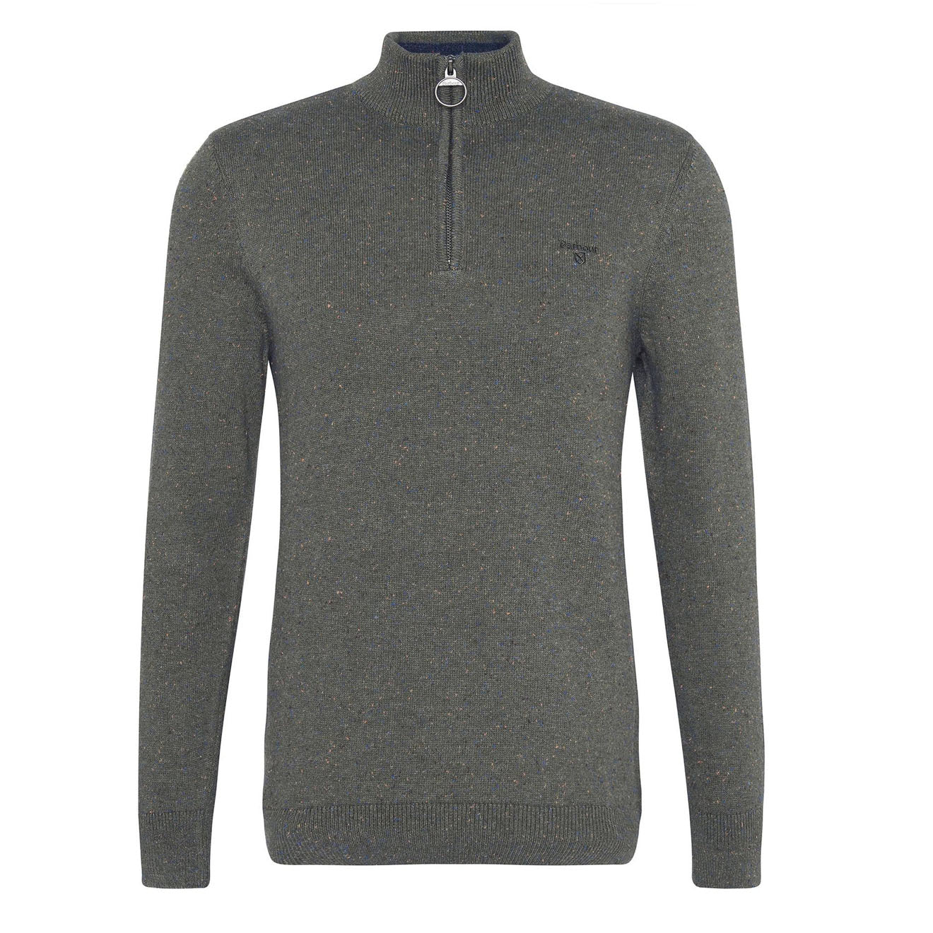 Barbour Cotton Tainsbury Half Zip Sweater Olive