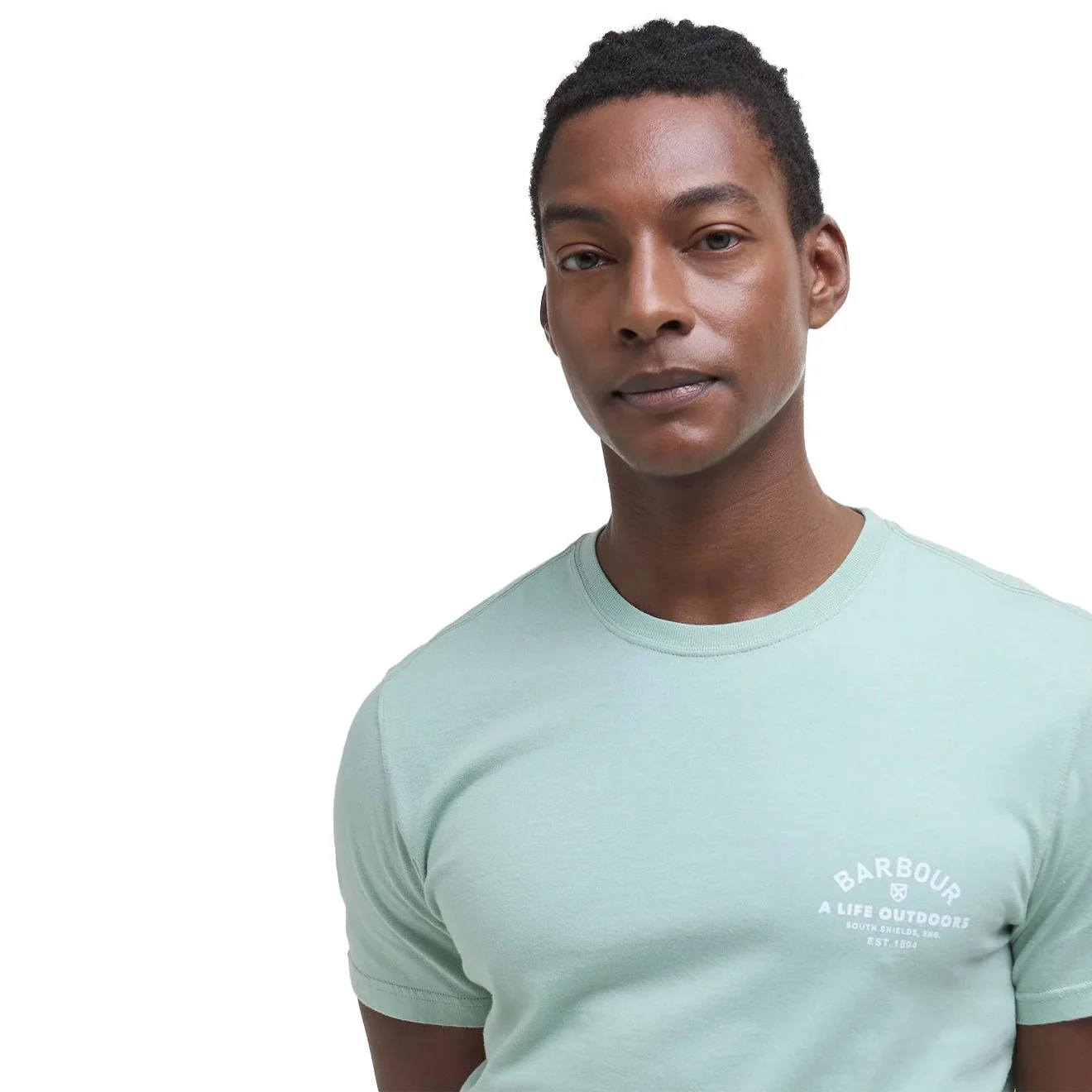 Barbour Cranmer Logo T-Shirt Pale Apple - Image 4