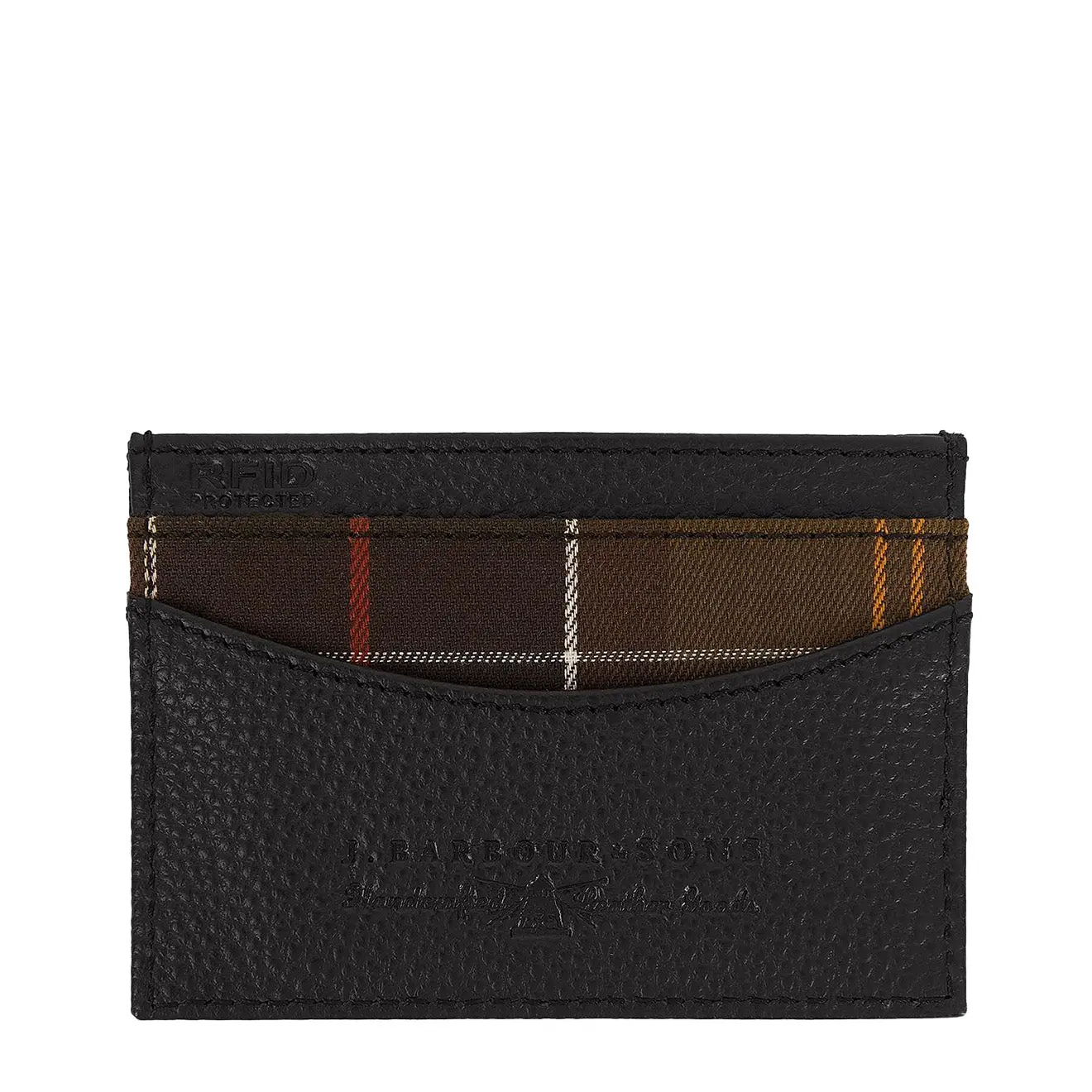 Barbour Debossed Logo Card Holder Classic Black - Image 2