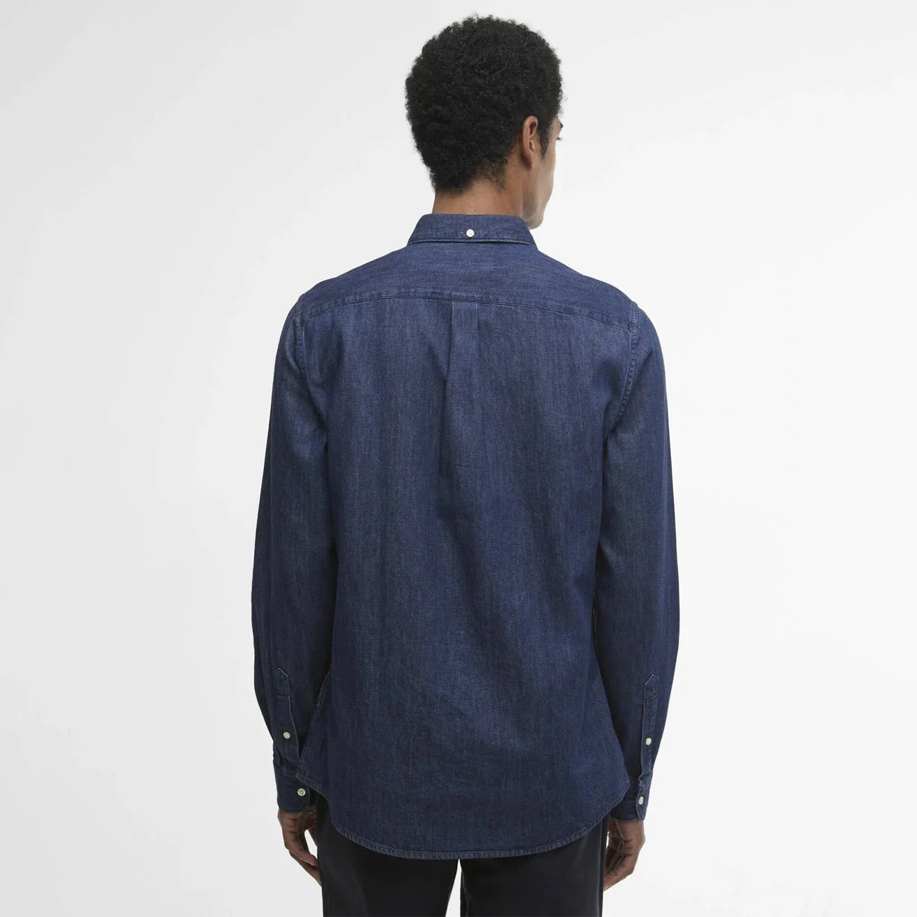 Barbour Denim Crest Tailored L/S Shirt Indigo - Image 3