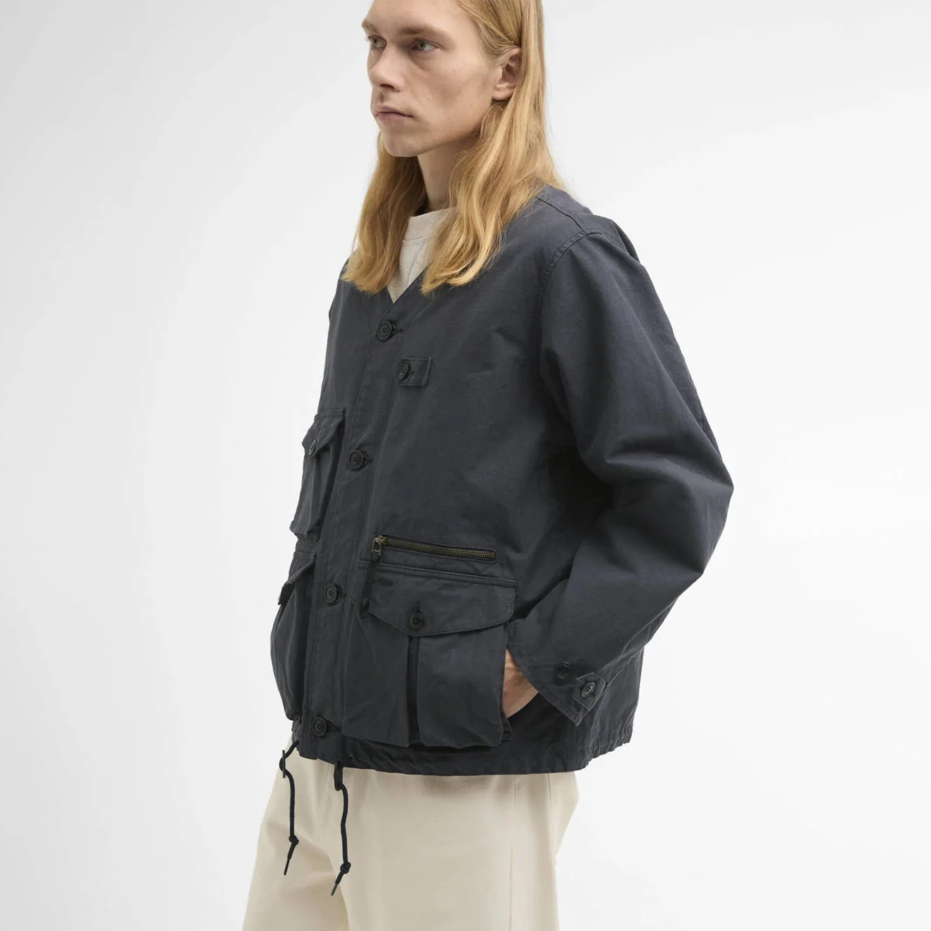 Barbour Endurance Utility Casual Jacket Navy - Image 4