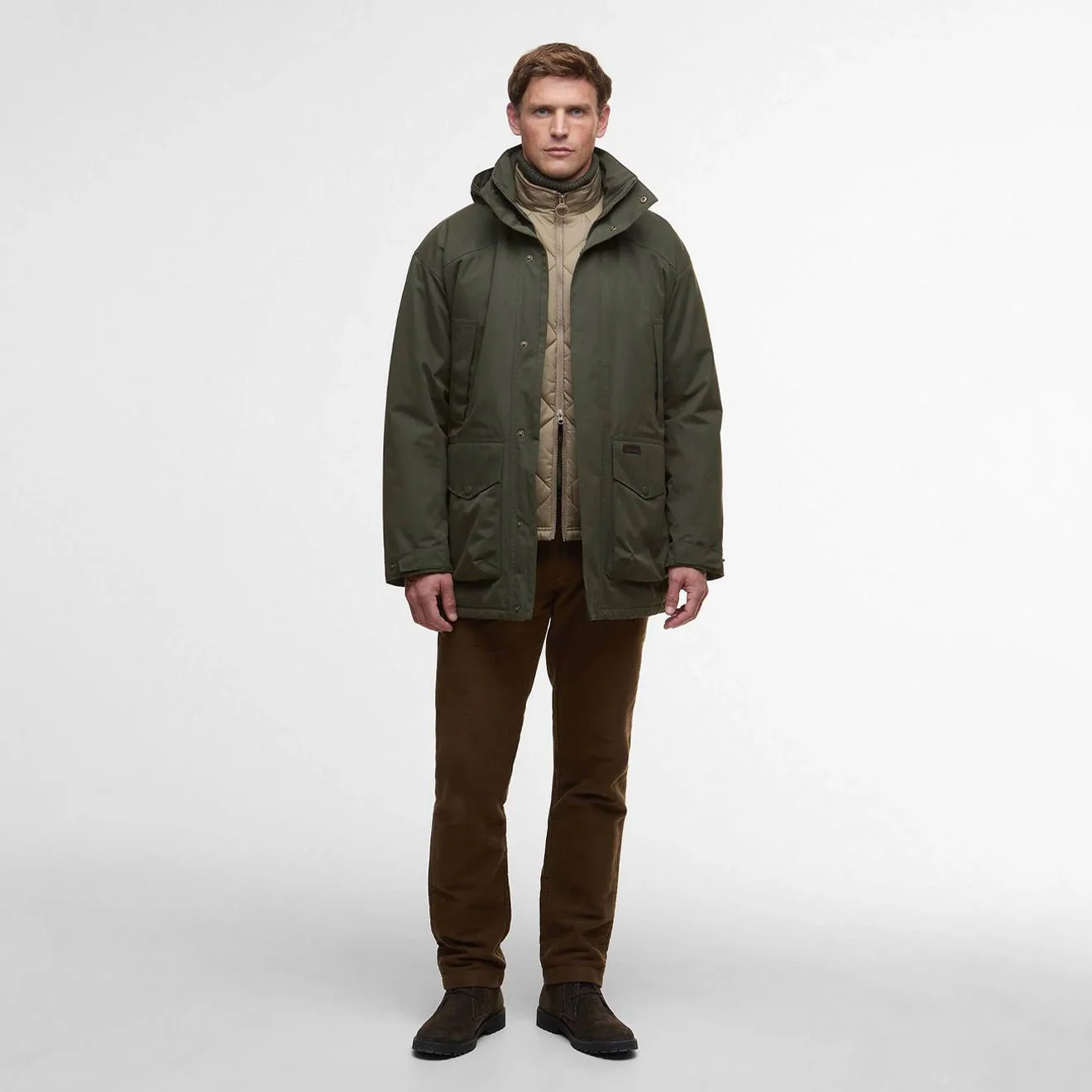 Barbour Farlam Waterproof Jacket Olive - Image 4