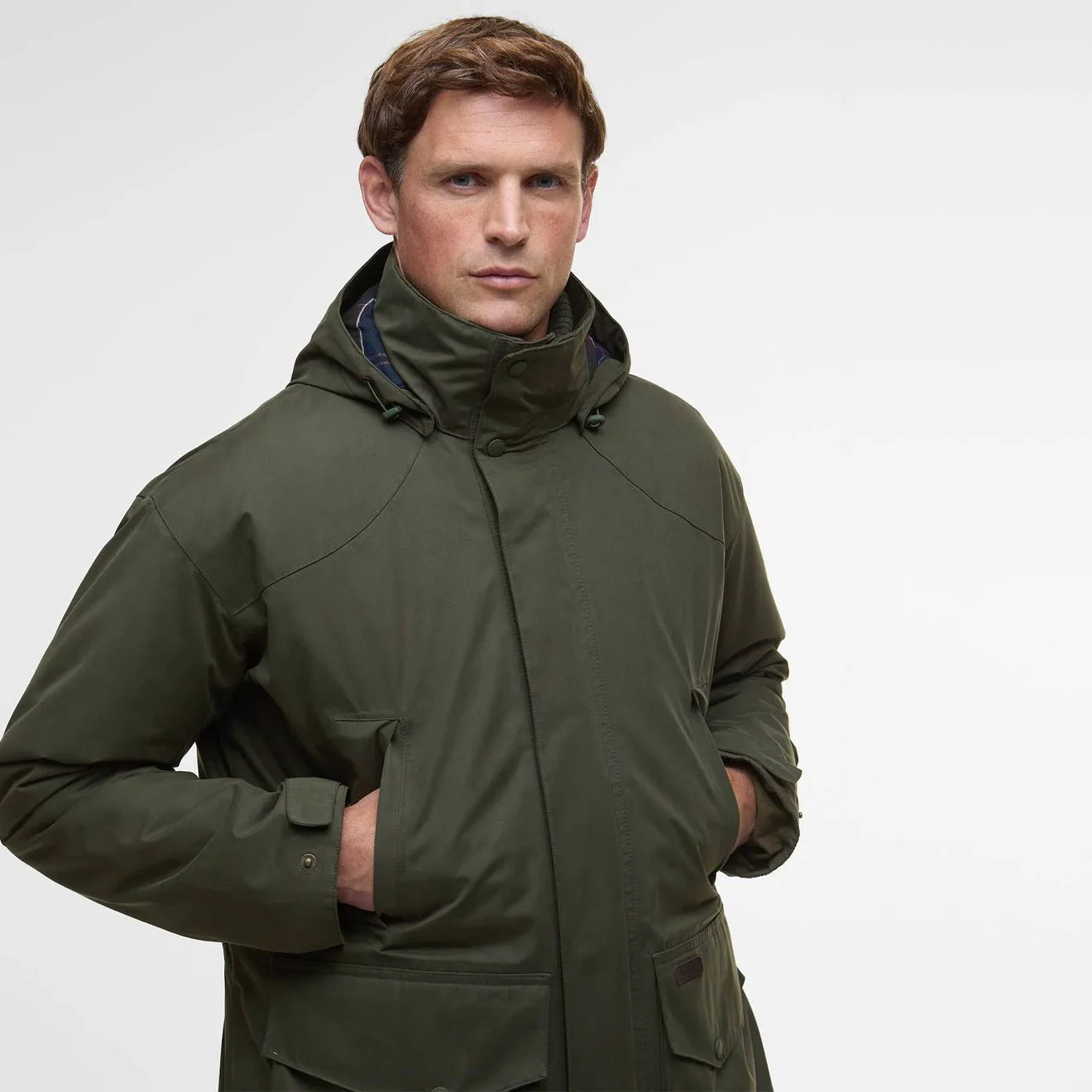 Barbour Farlam Waterproof Jacket Olive - Image 5