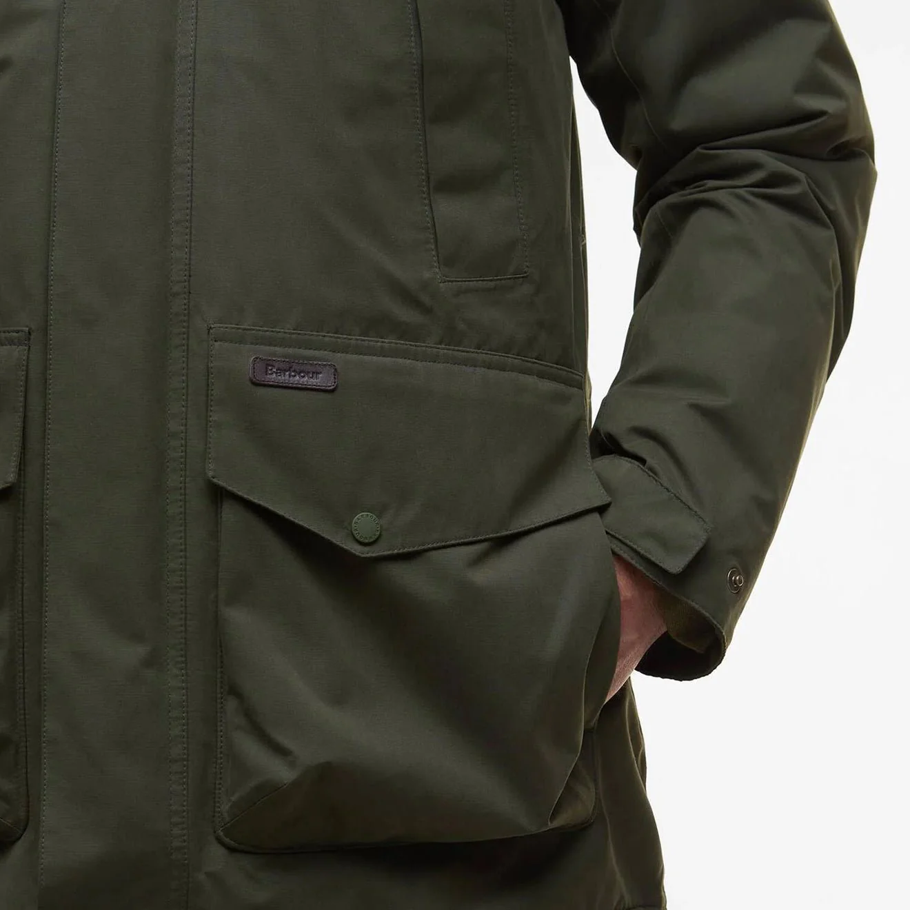 Barbour Farlam Waterproof Jacket Olive - Image 6