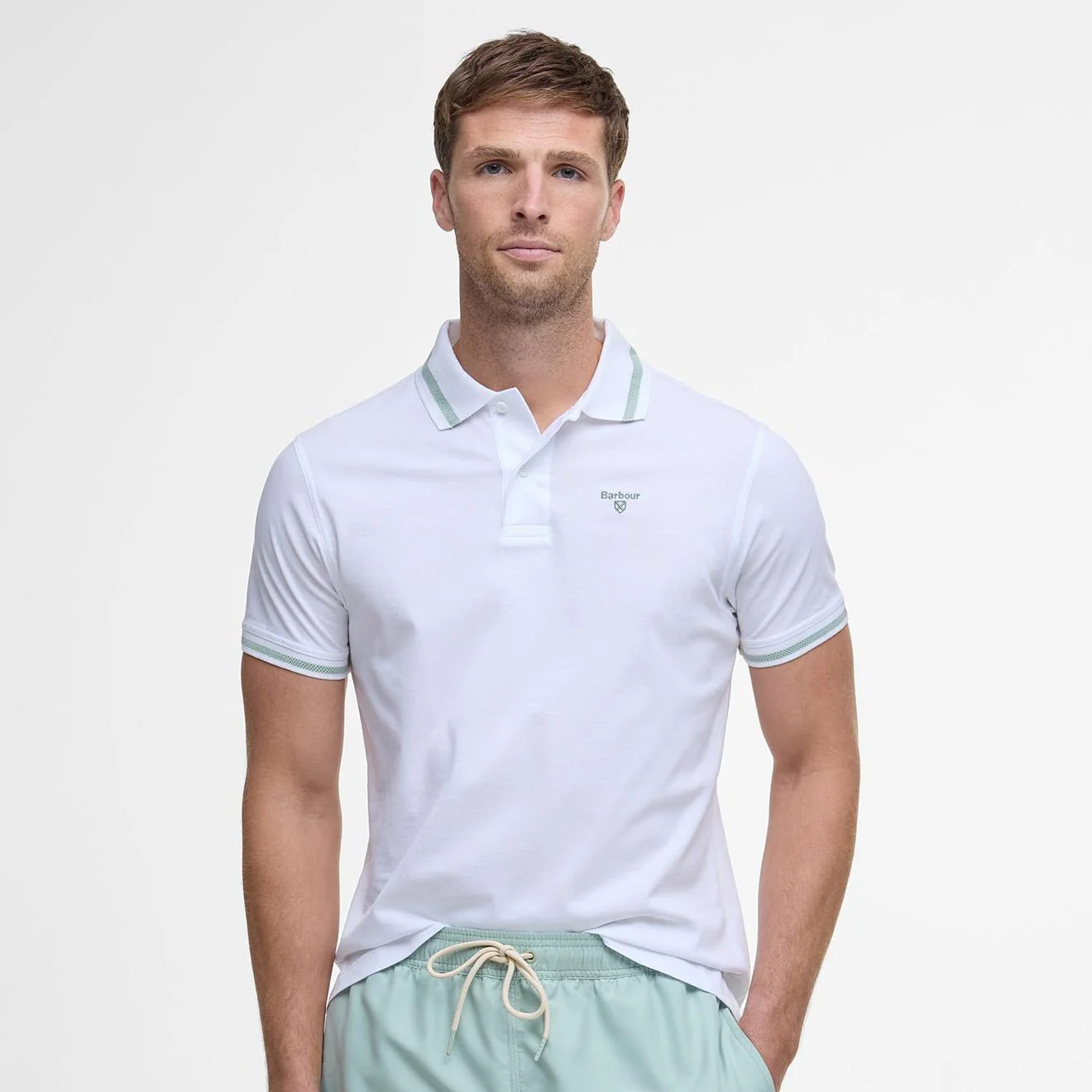 Barbour Ferrybridge Lightweight Polo Shirt White - Image 2